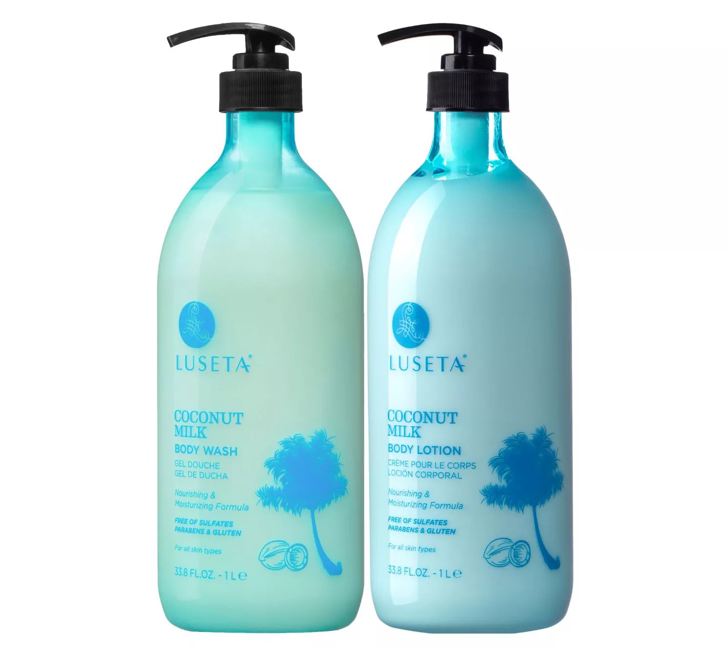 Luseta Super Size Coconut Milk Body Wash & Lotion Set