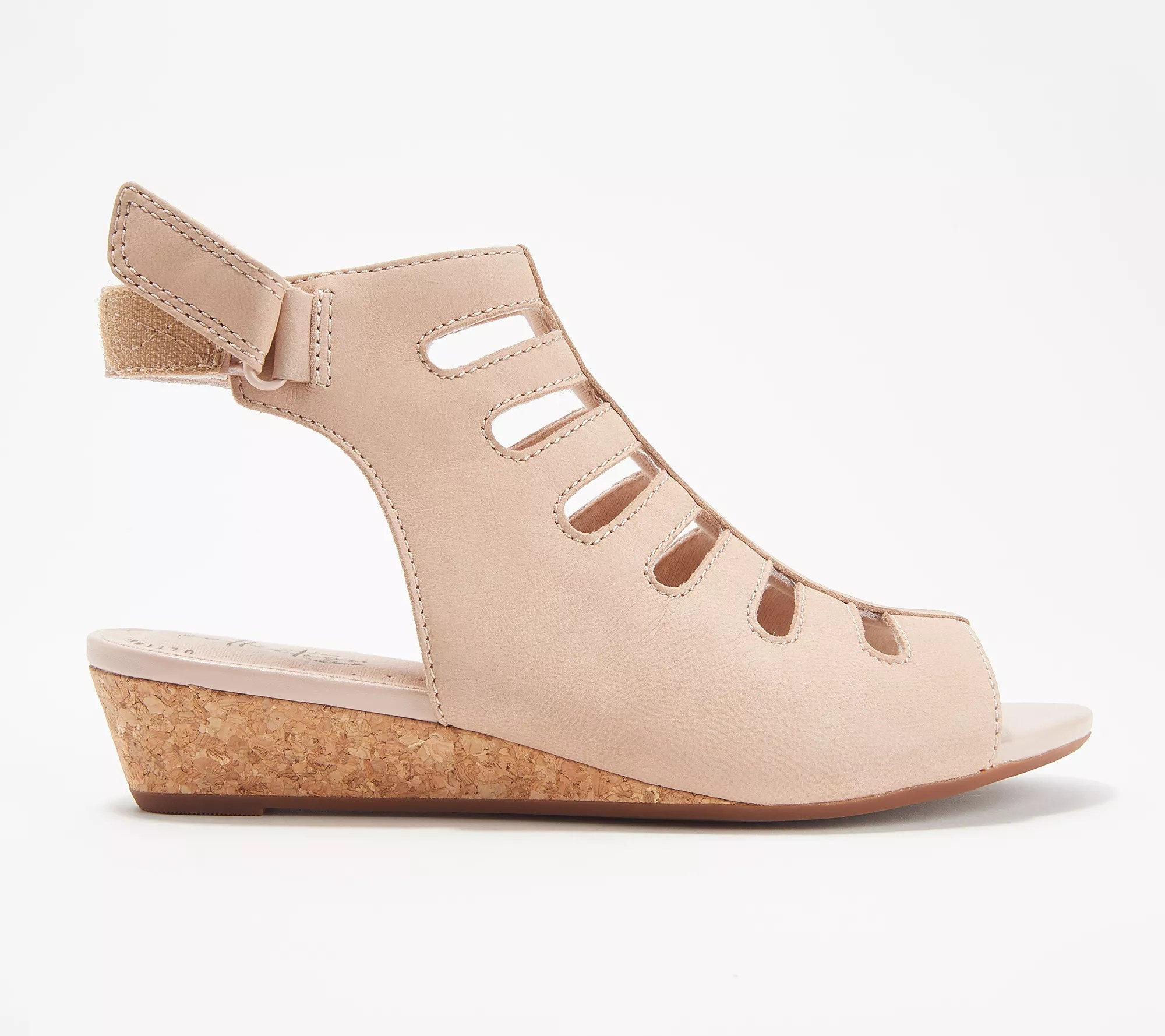 Clarks Collection Leather Cutout Wedge Sandals Abigail Sing