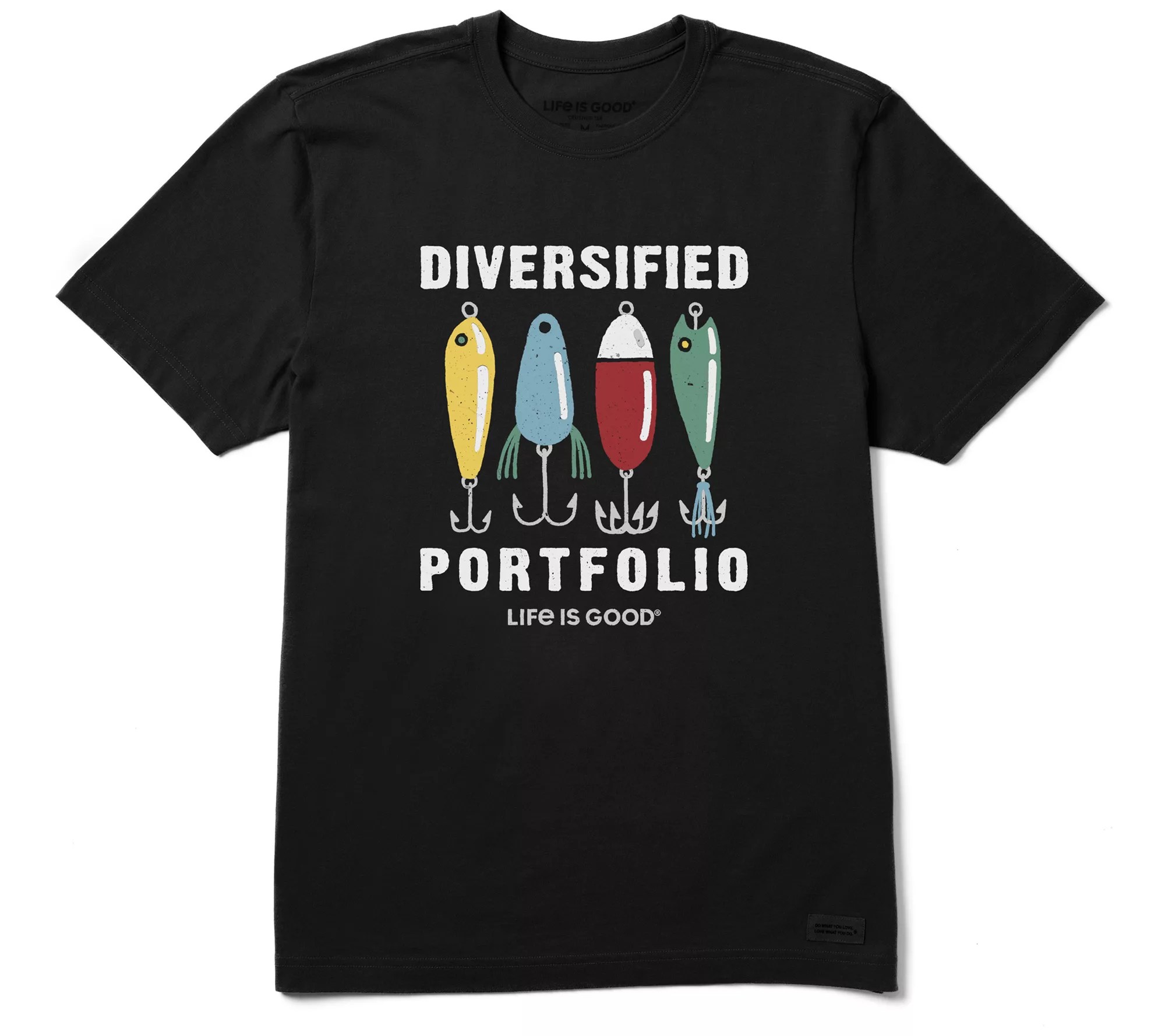 Life is Good Men's Diversified Portfolio Fishin g Crusher Tee