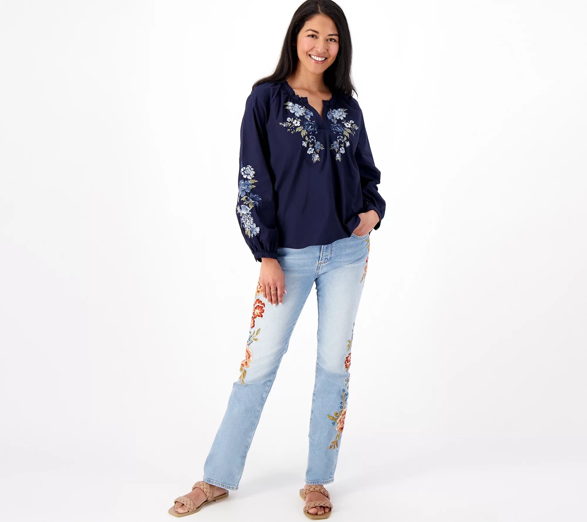 Driftwood Jeans Kelly Bootcut Embroidered Jean Maui