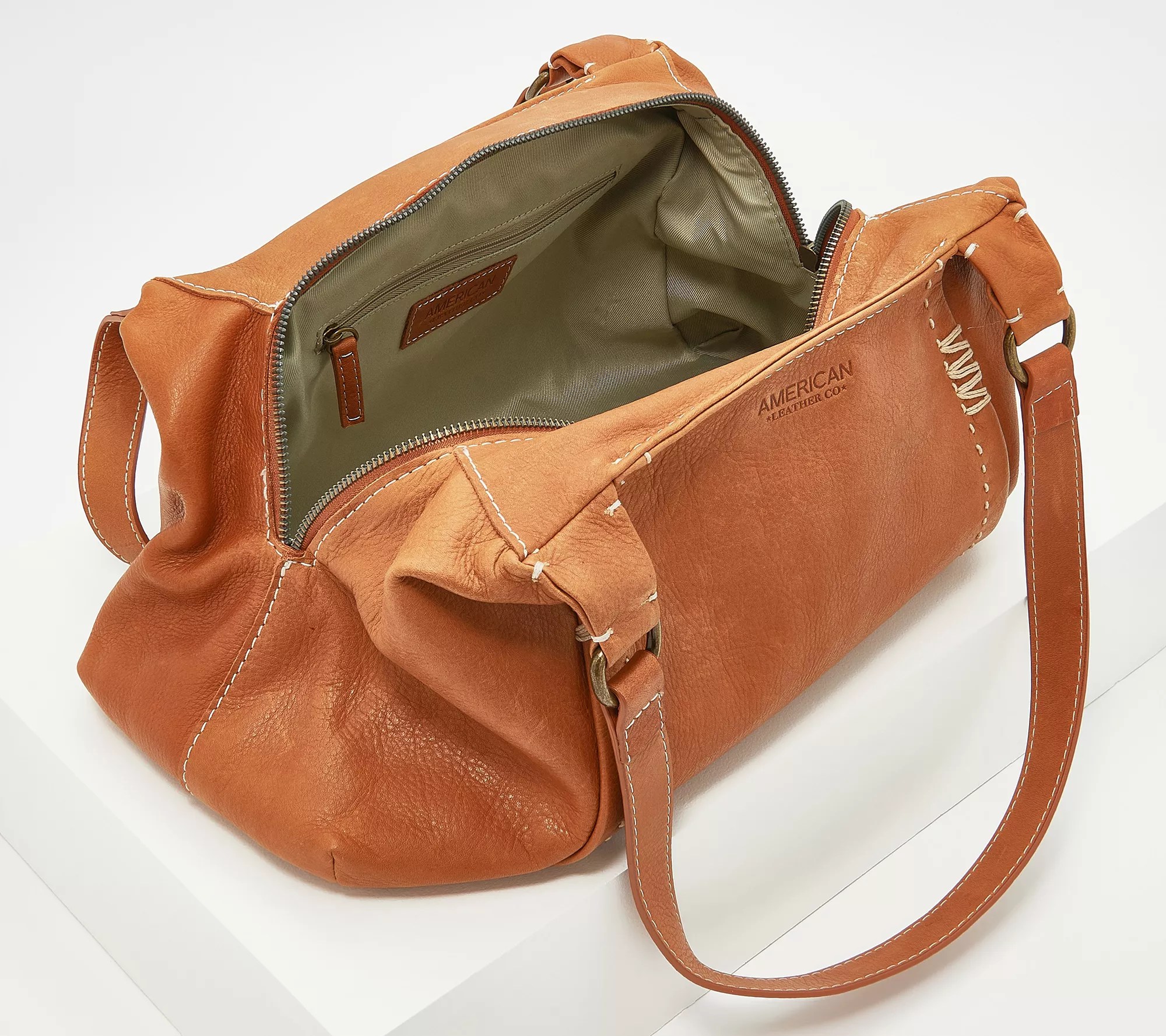 American Leather Co. Leather ALine Satchel Trenton