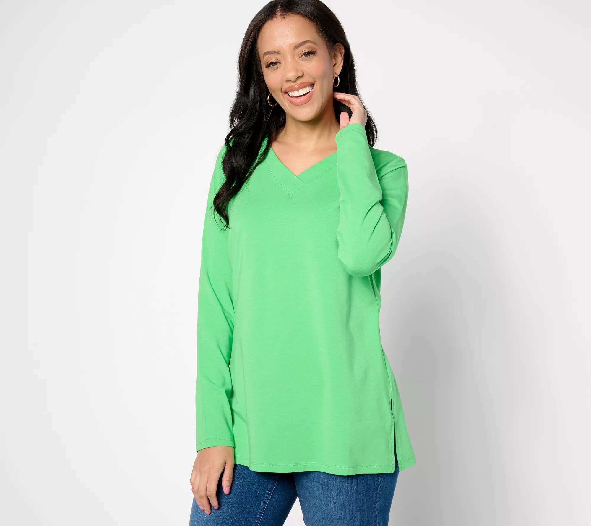 Belle by Kim Gravel Primabelle Knit Crossover VNeck Tunic