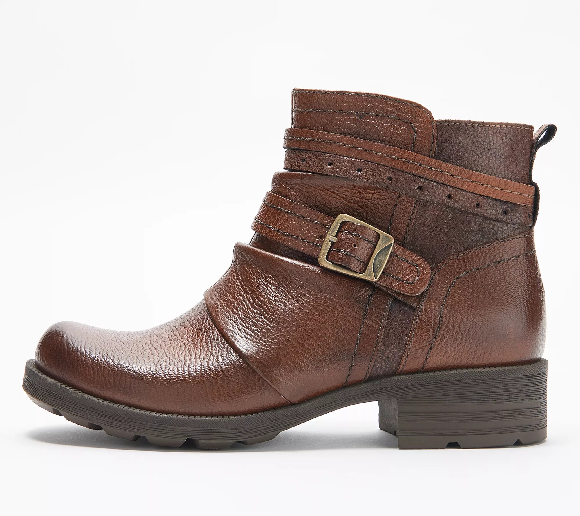 Earth Origins Leather Ankle Boots with Buckle Randi Roland
