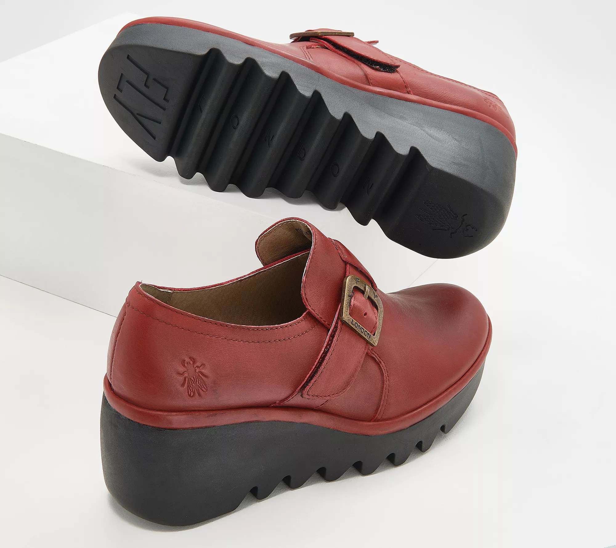 Fly London Leather Platform SlipOn Belk