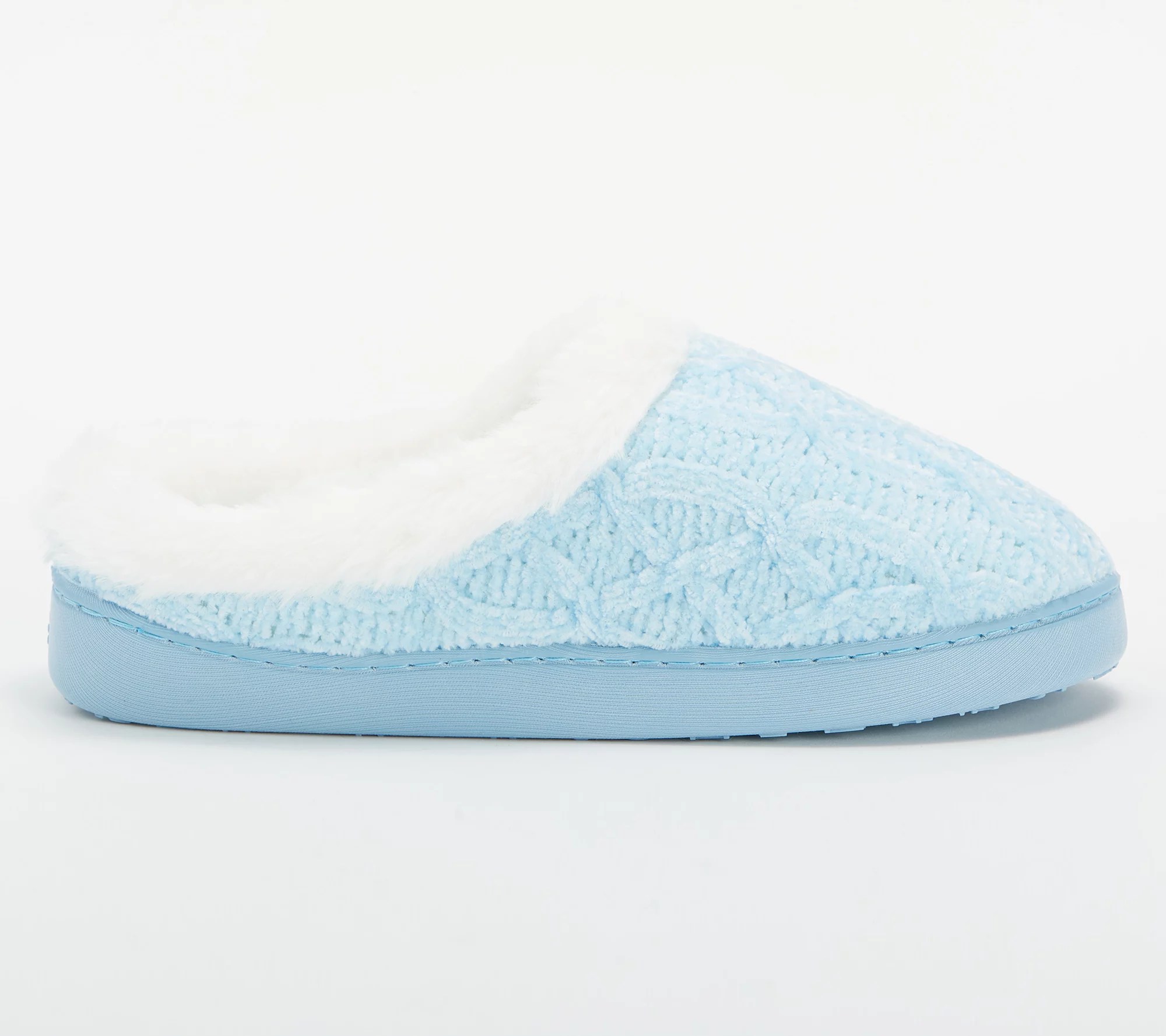 Cuddl Duds Chenille and Faux Fur Clog Slippers