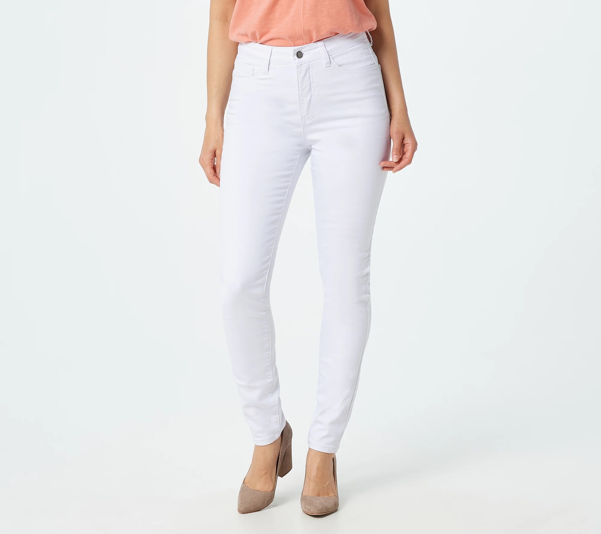 "As Is" Women with Control Tall My Wonder Denim White Jeans