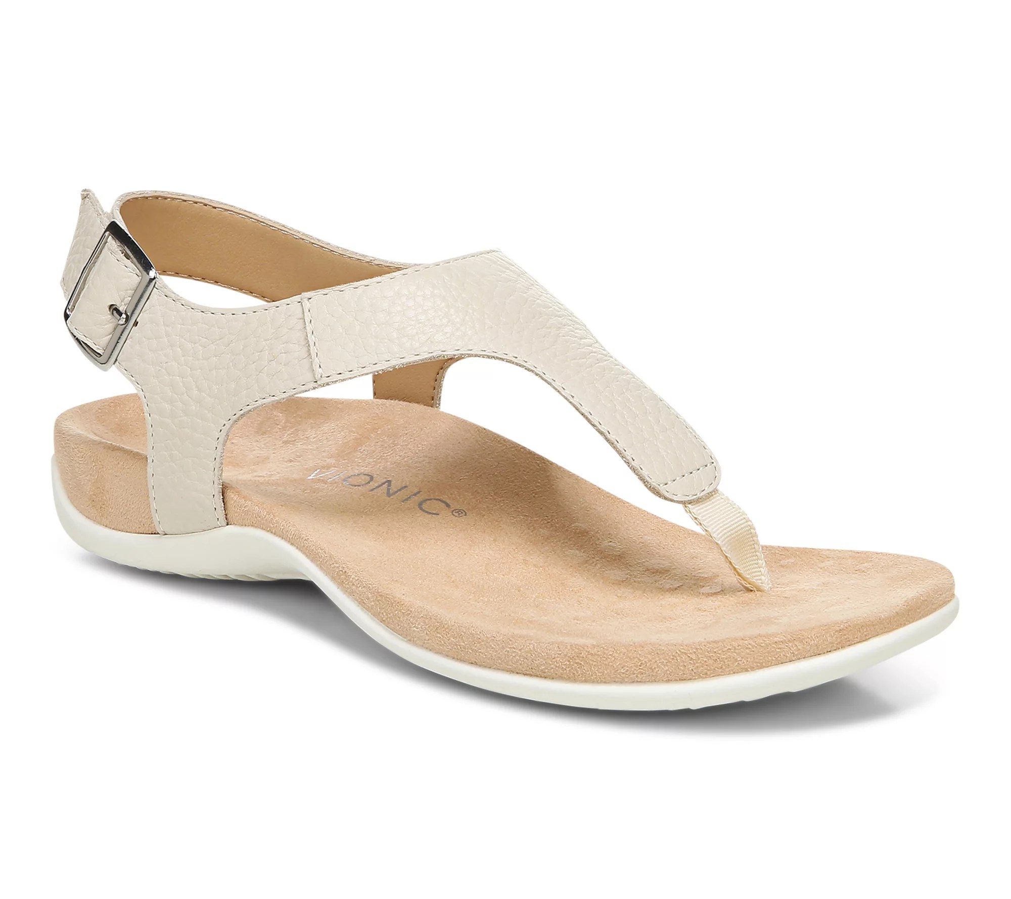 Vionic Leather TStrap Sandals Terra