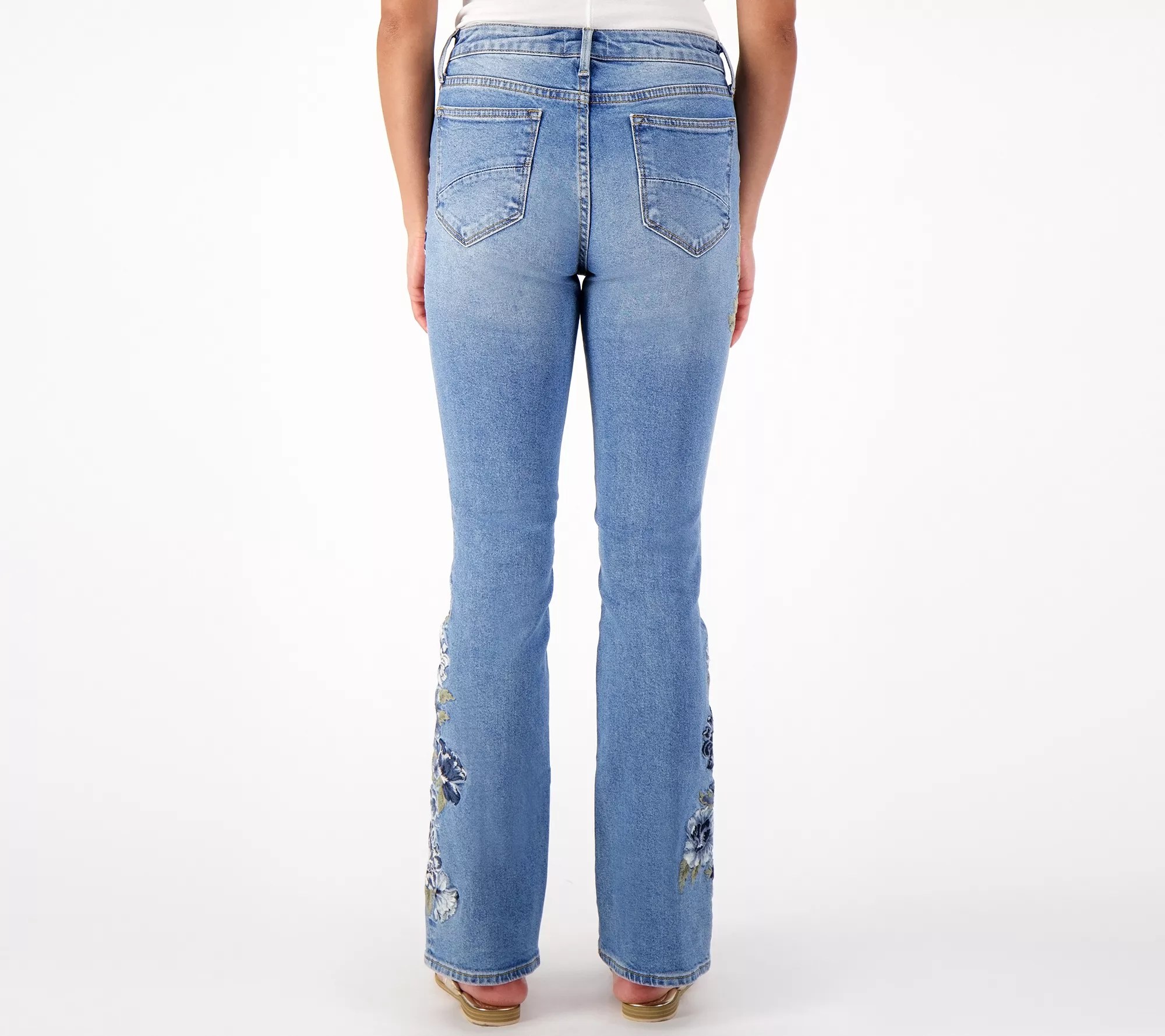 Driftwood Jeans Kelly Bootcut Embroidered Jean Bluebell Fleur