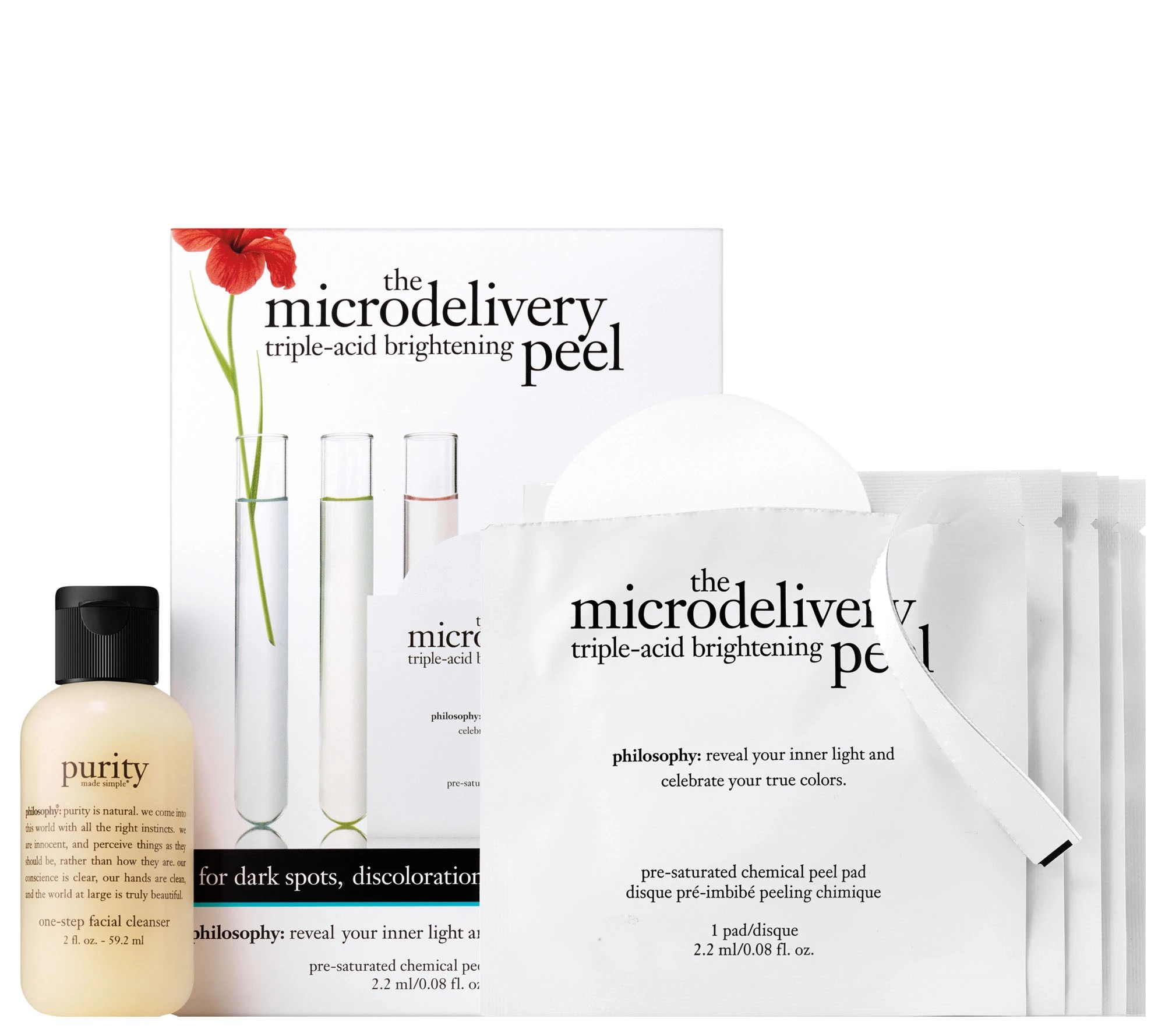 philosophy supersize microdelivery peel pads 24ct & purity 2oz