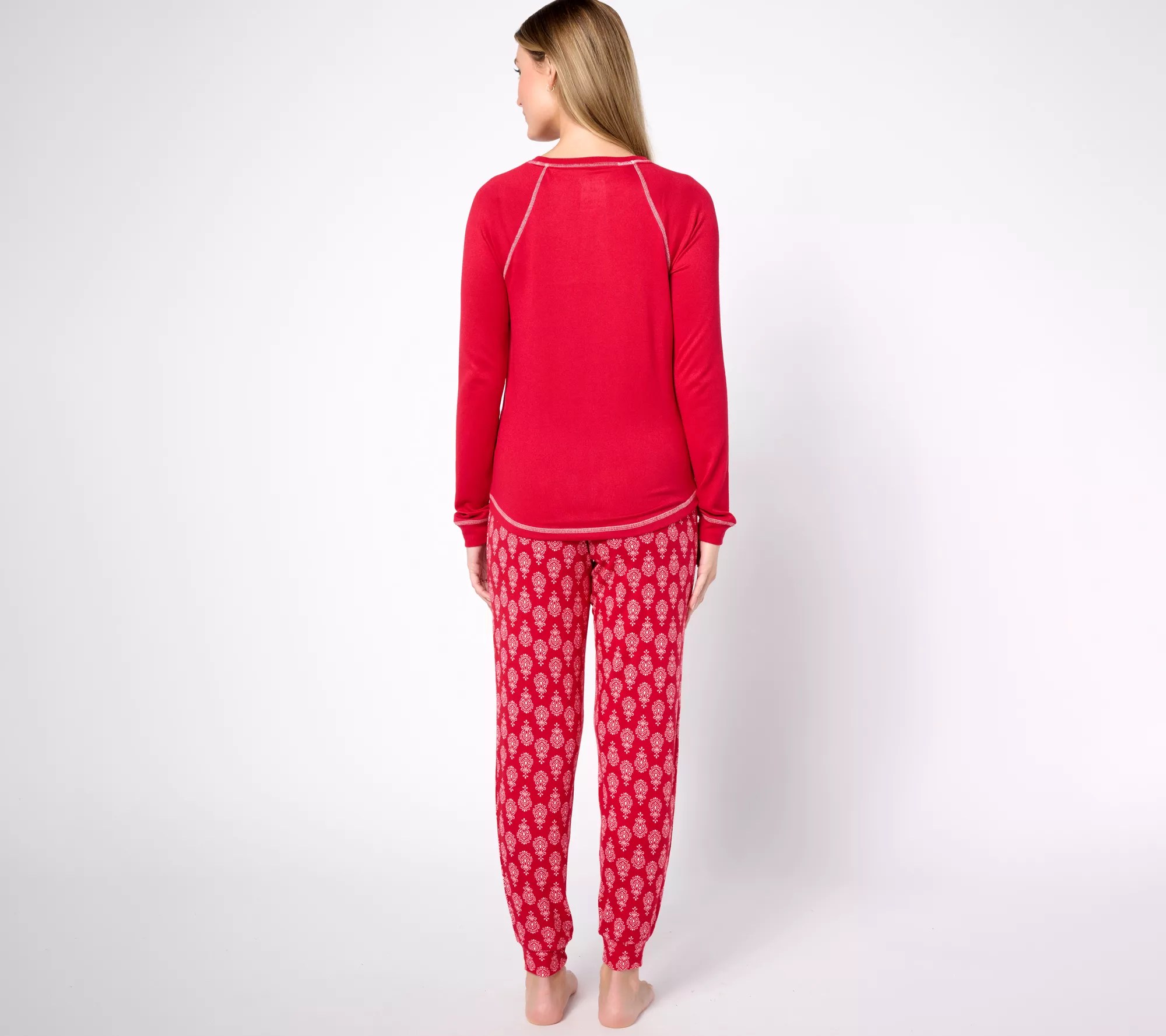 MUK LUKS Butter Knit Long Sleeve & Jogger Pajama Set