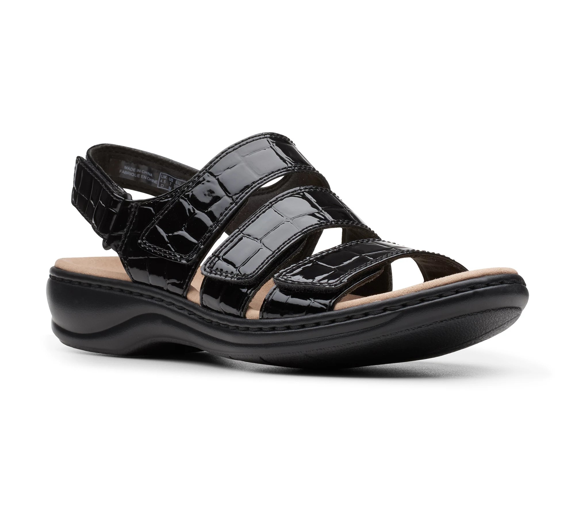 Clarks Collection Patent Croco Sandals Leisa Melinda