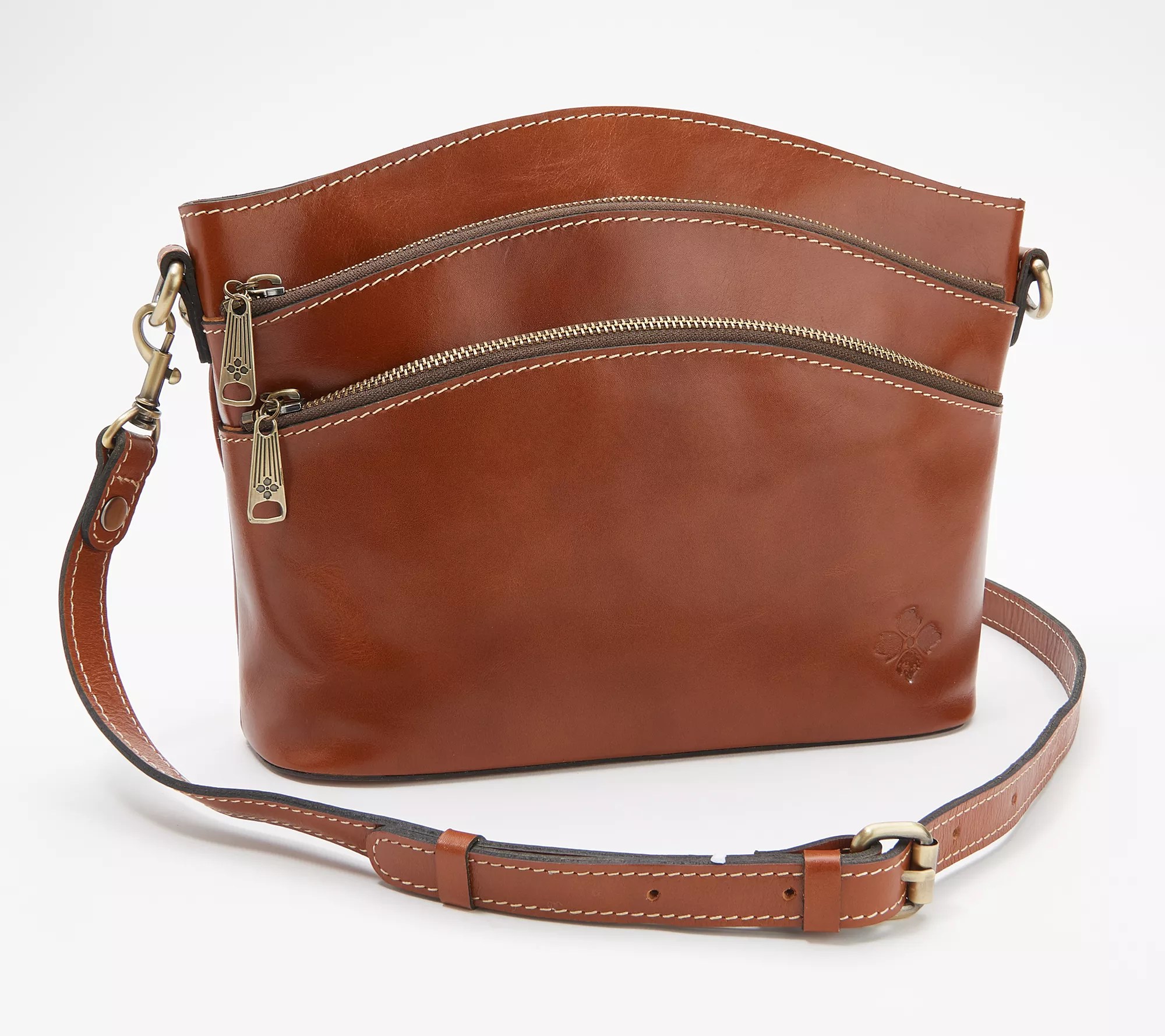 Patricia Nash Leather Lorraine Triple Zip Crossbody