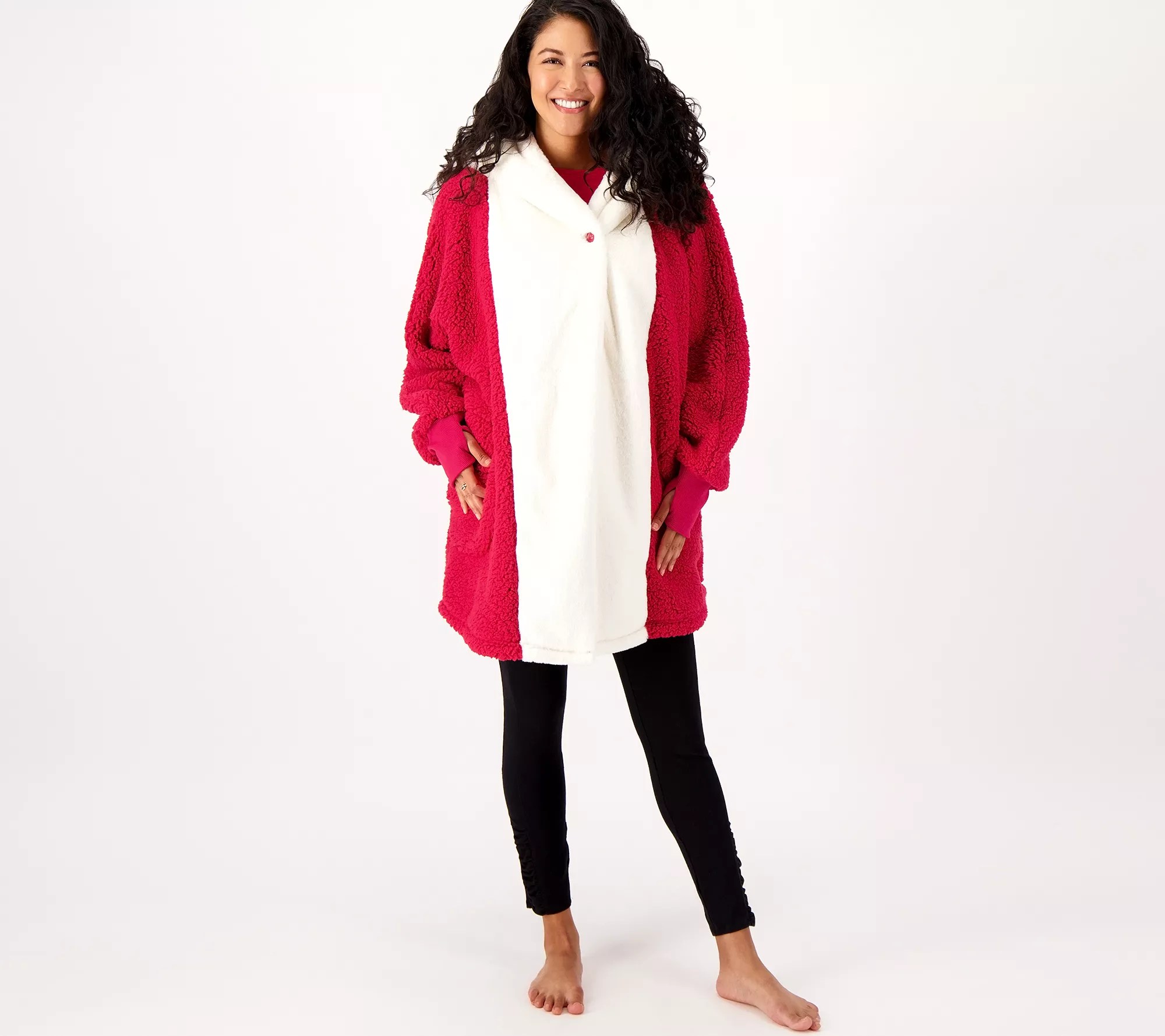 BumbleBella by Jill Martin Grace Fur Hood & Trim Sherpa Lounger