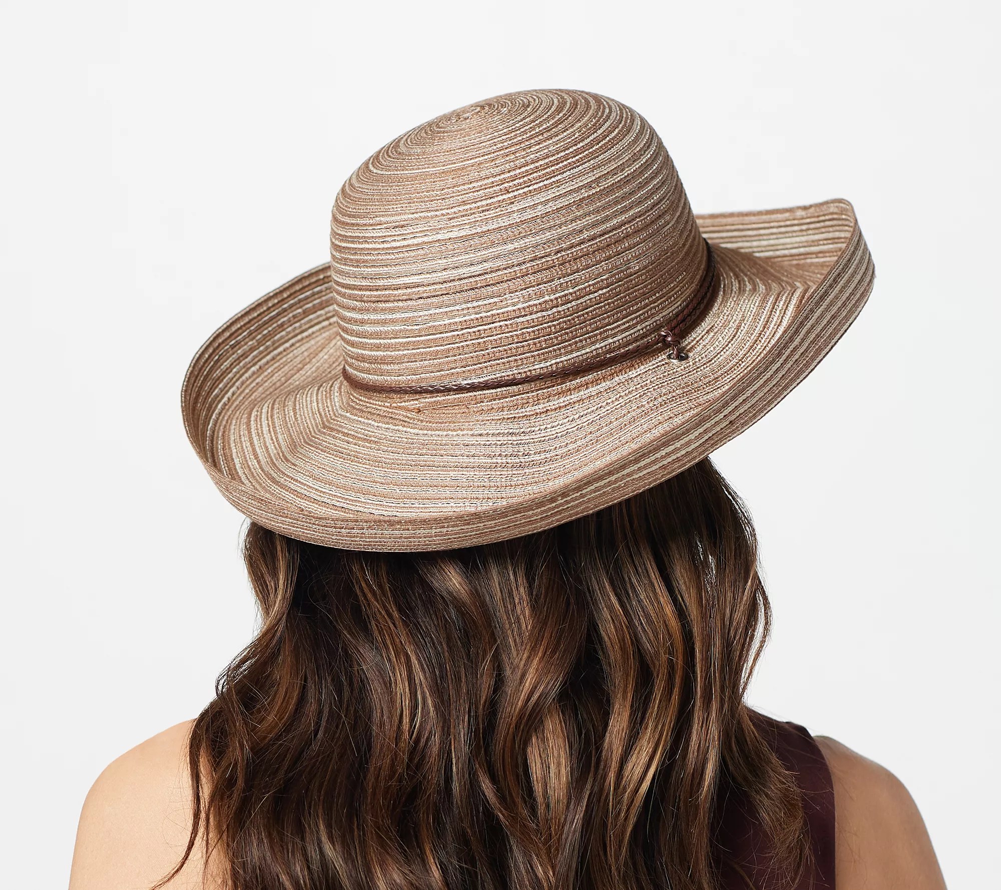 San Diego Hat Co. Mixed Braid Kettle Brim Sun Hat