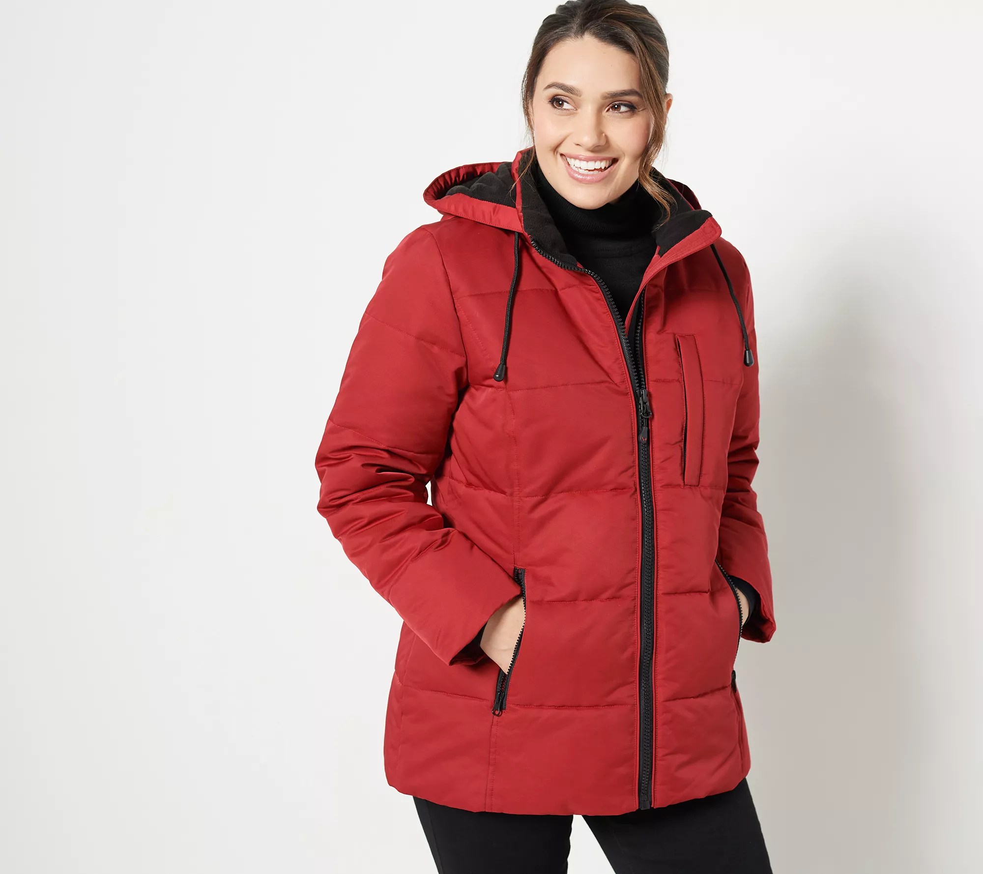"As Is" Arctic Expedition Horizontal Quilted Down Jacket