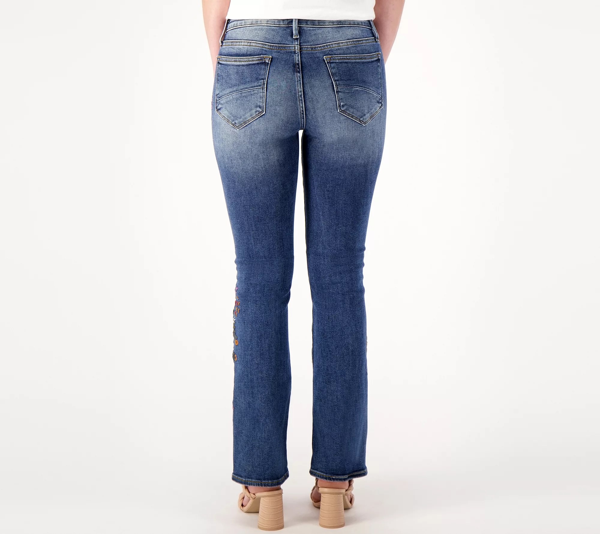 Driftwood Jeans Kelly Bootcut Embroidered Jean Strawberry