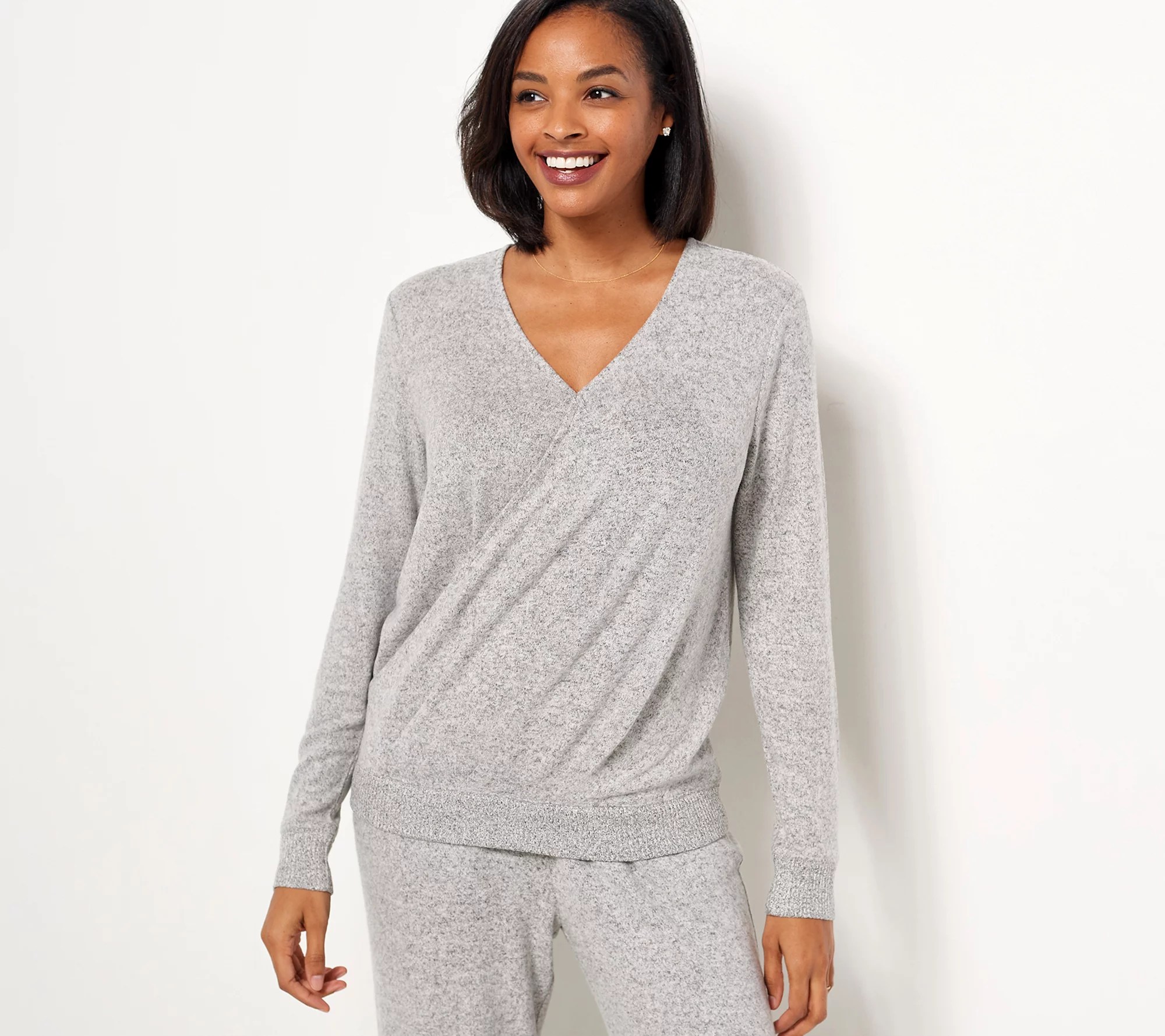 Candace Cameron Bure Brushed Surplice Top