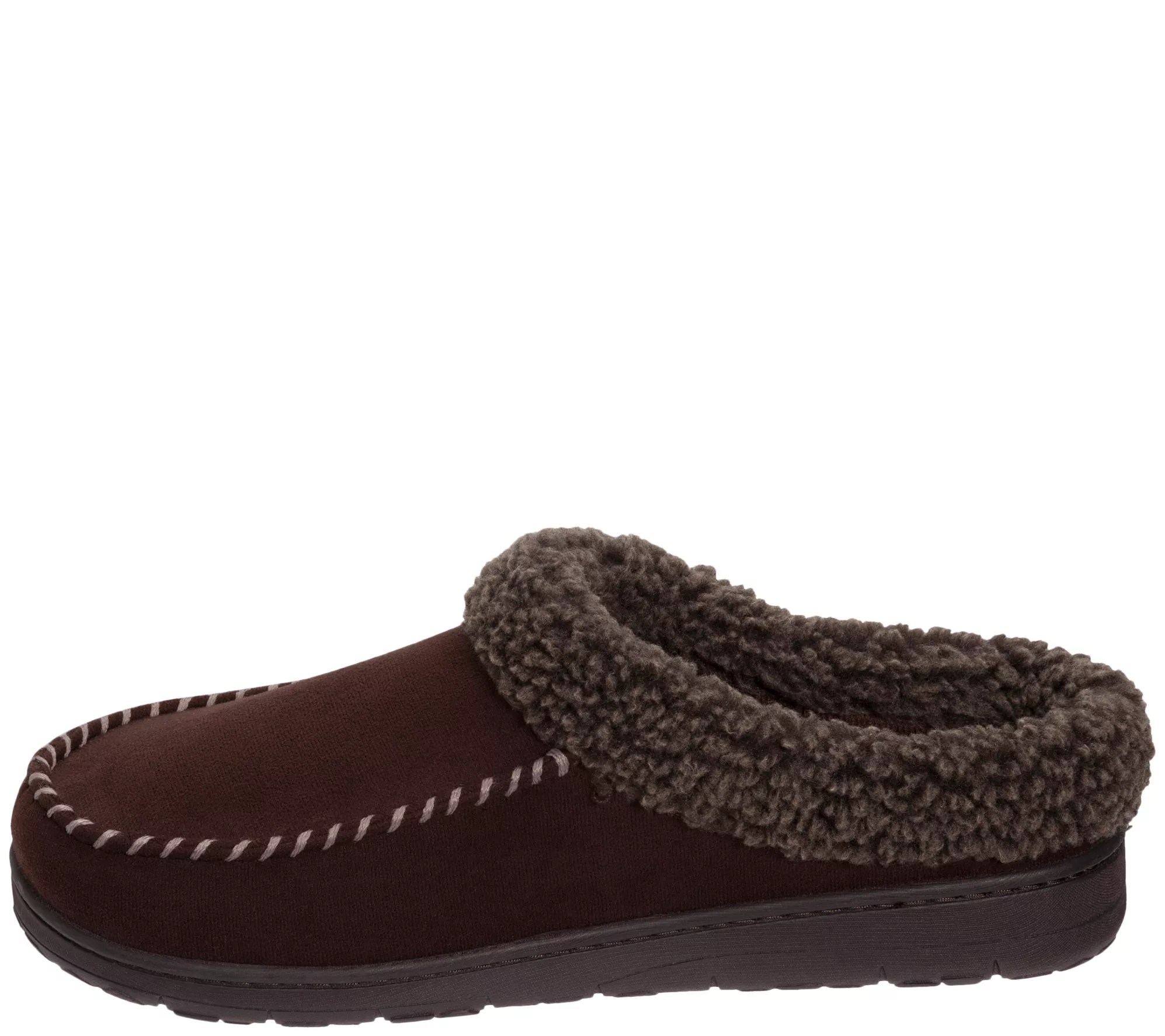 Dearfoams Men's Microfiber Suede Clogs Slippers Brendan