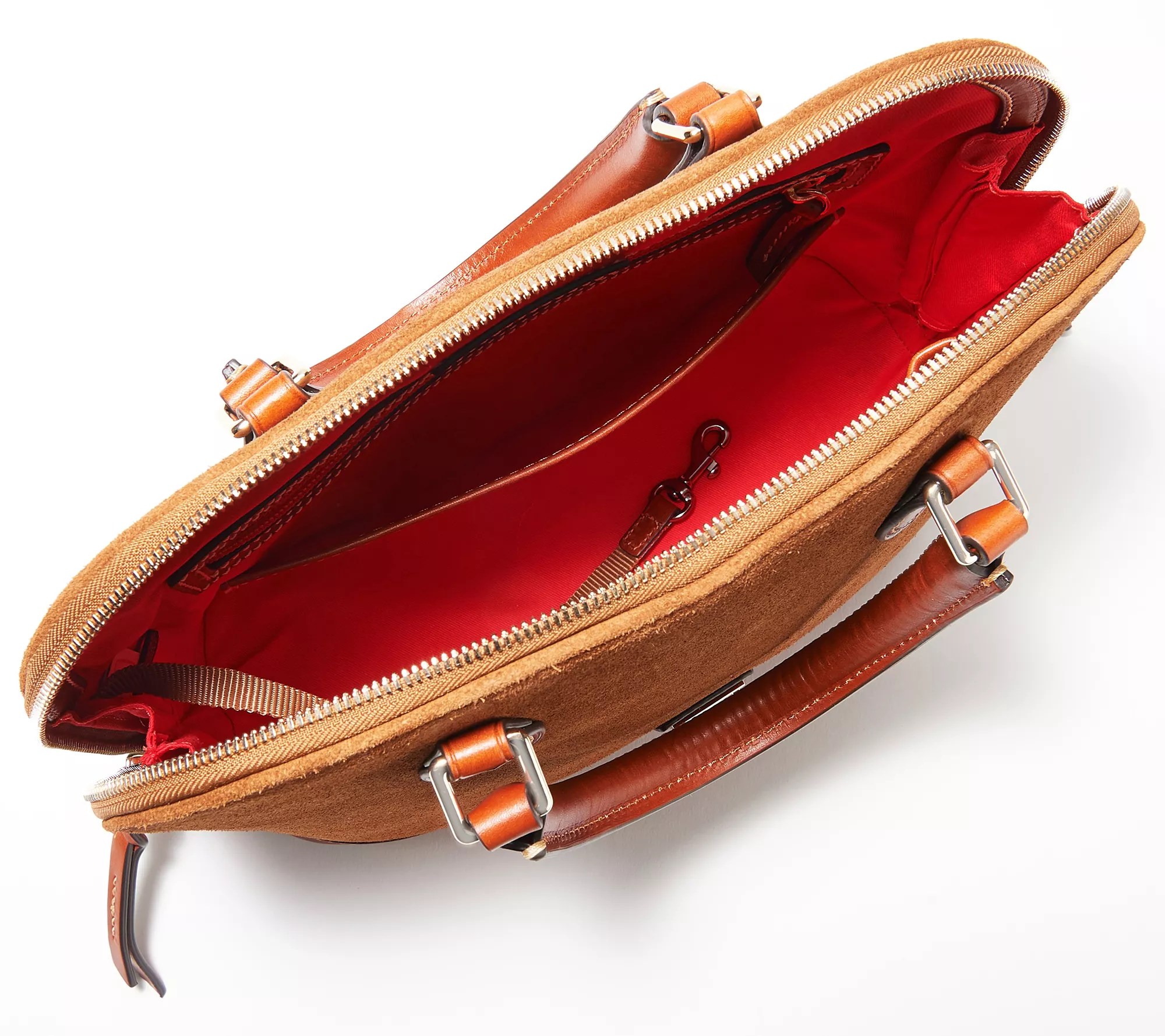 "As Is" Dooney & Bourke Small Suede Zip Zip Satchel