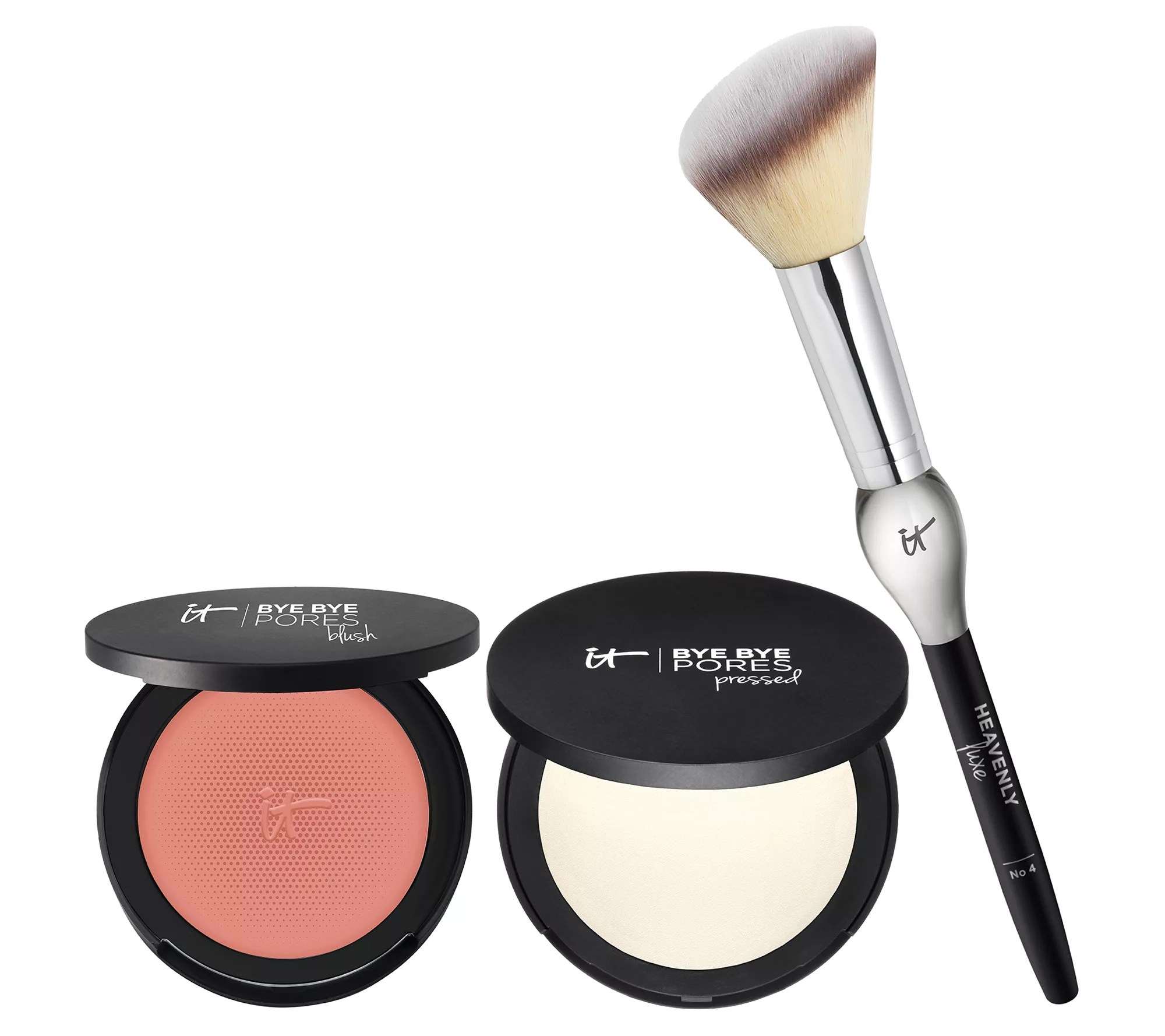 IT Cosmetics Bye Bye Pores Pressed Powder & Blush w/ Luxe Brush