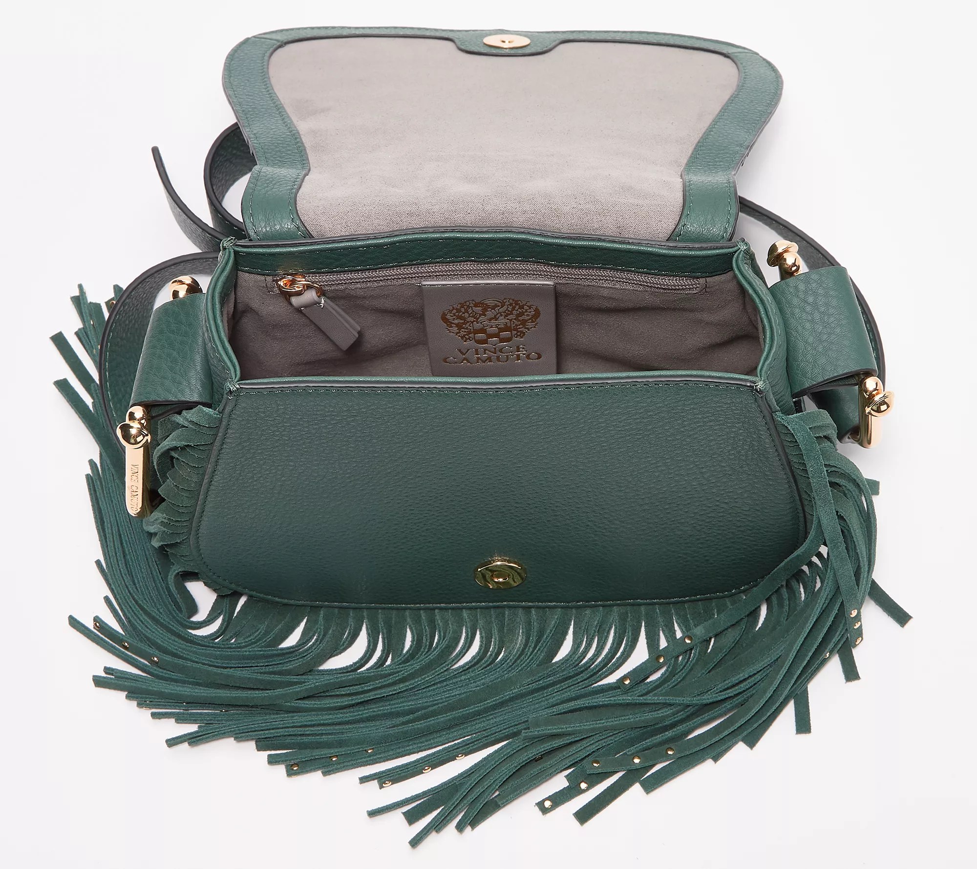 Vince Camuto Leather Crossbody Bag with Fringe Tal