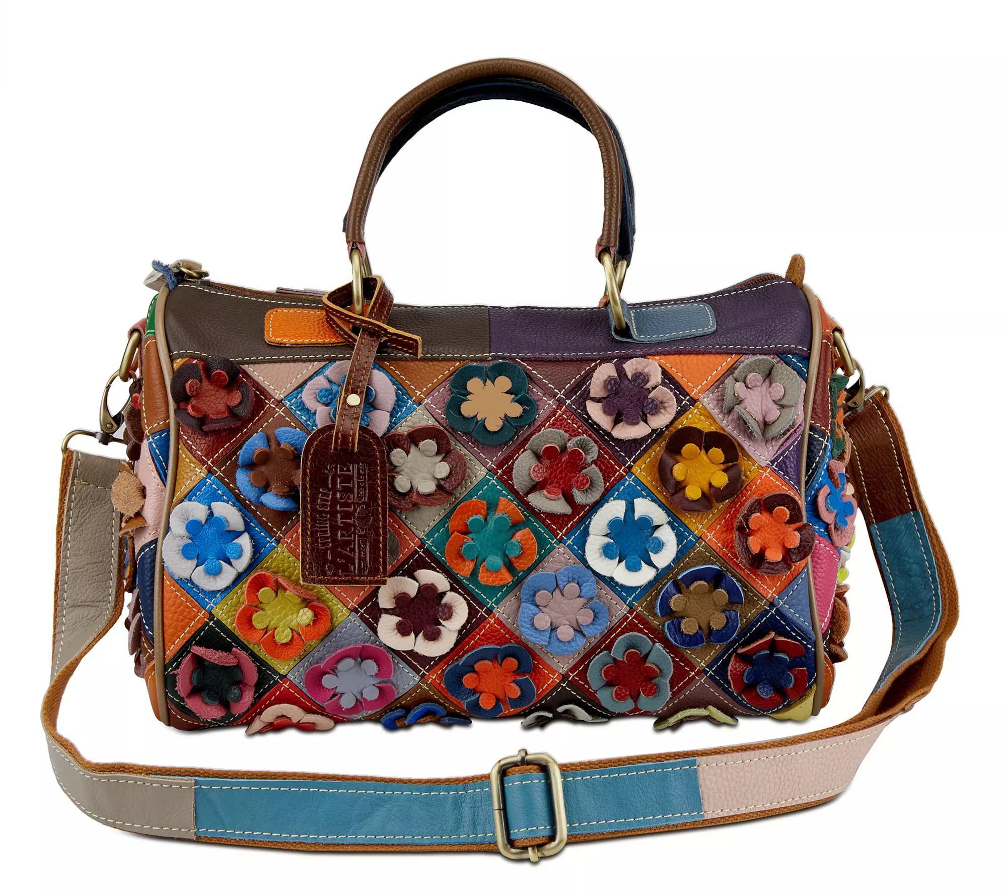 L'Artiste by Spring Step Leather Satchel Handbag Safarique