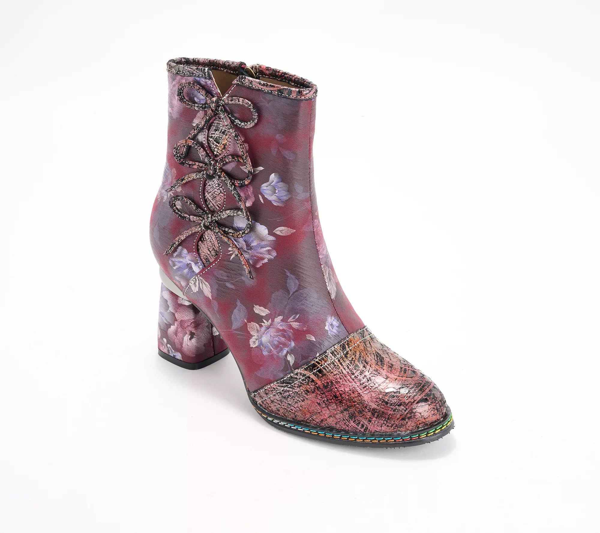 L'Artiste by Spring Step Heeled Ankle Boots Carre