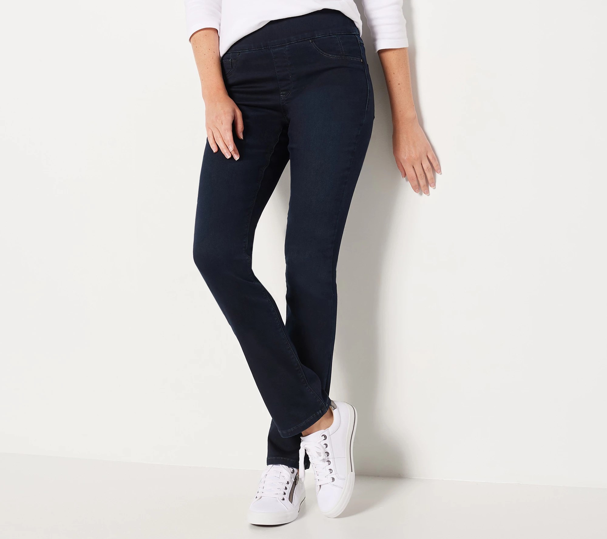 Laurie Felt Tall Knit Cambre StraightLeg Clean Jeans