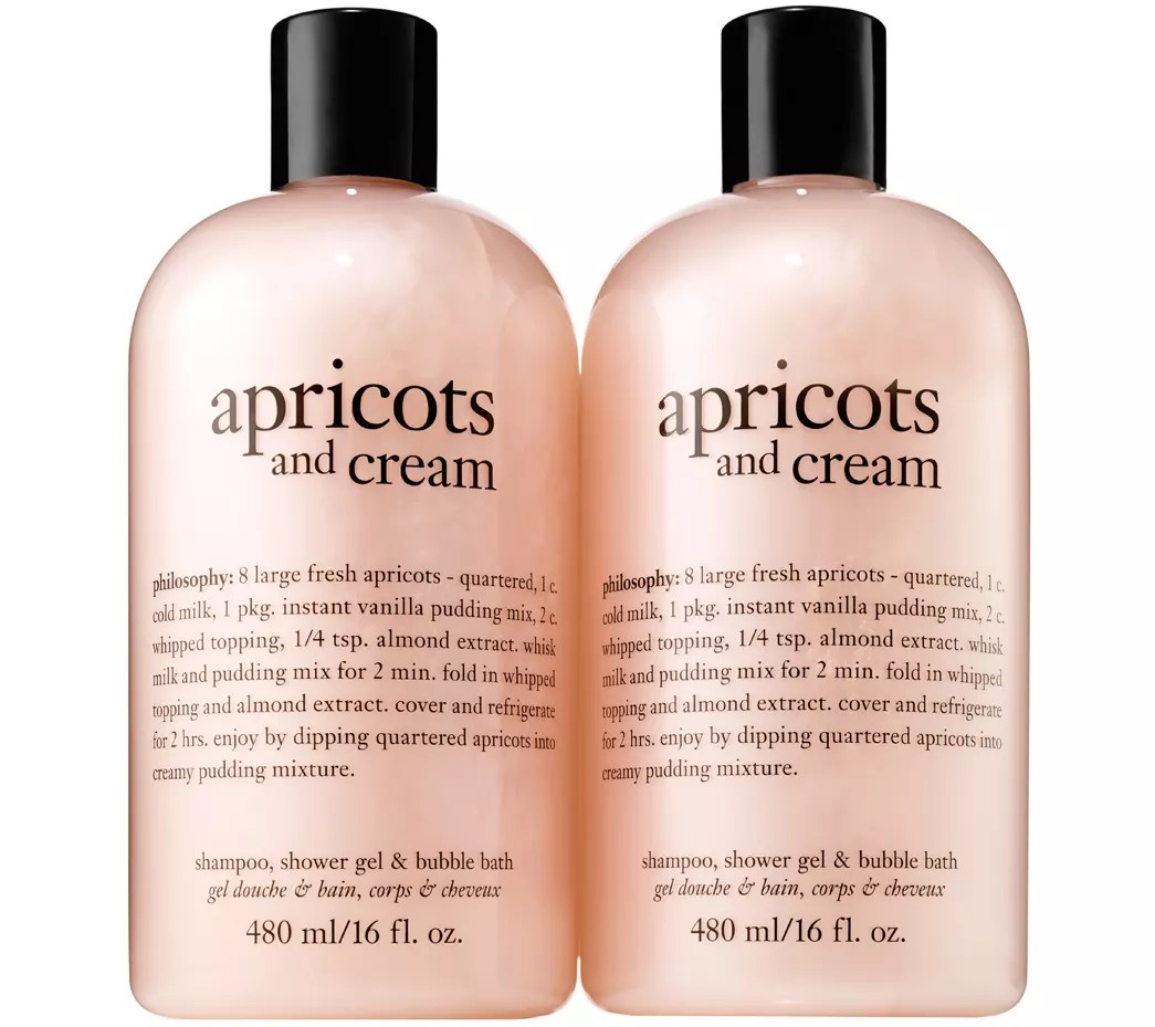 philosophy apricots and cream set of two