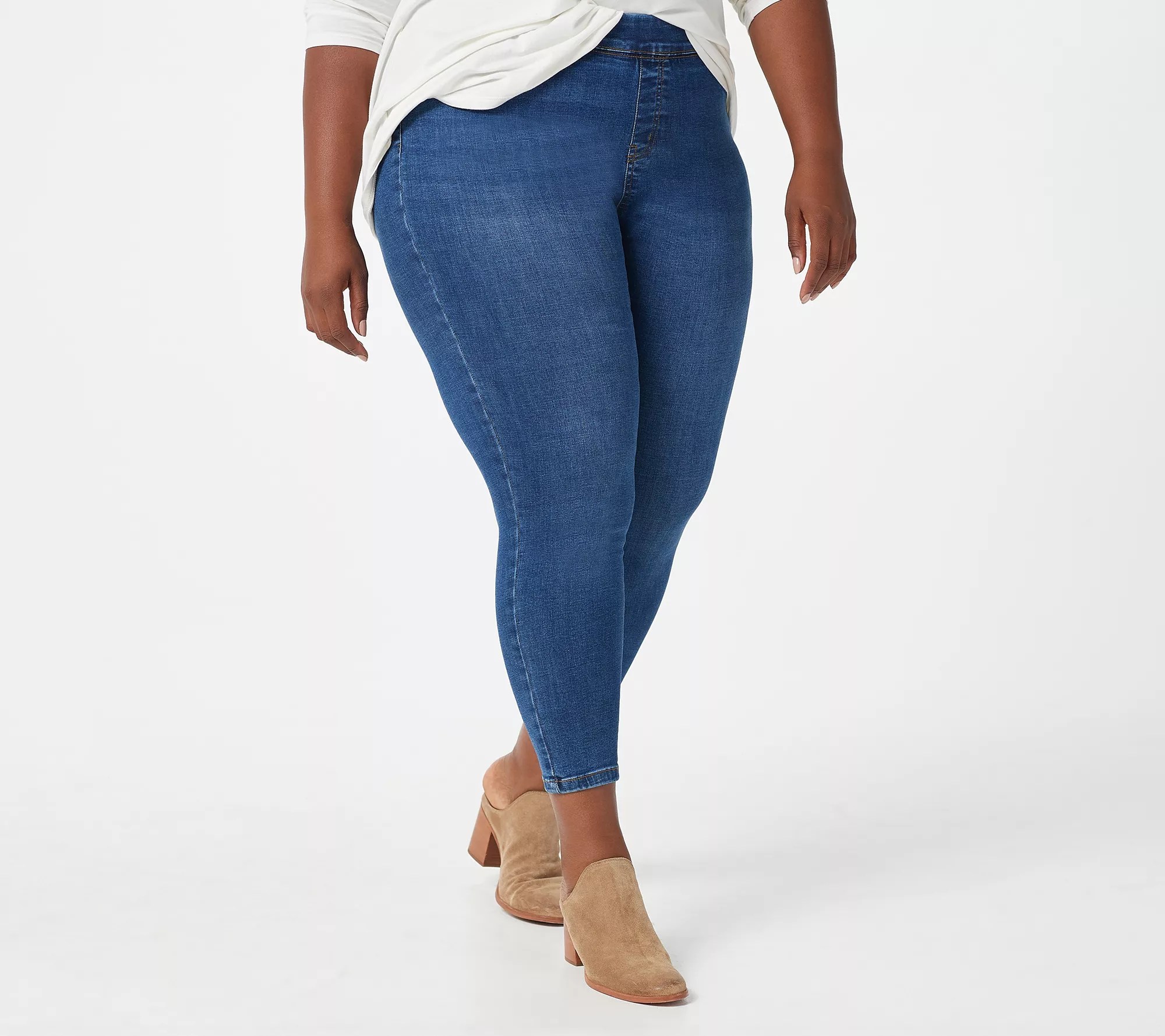Denim & Co. Easy Stretch Denim Regular PullOn Jeggings