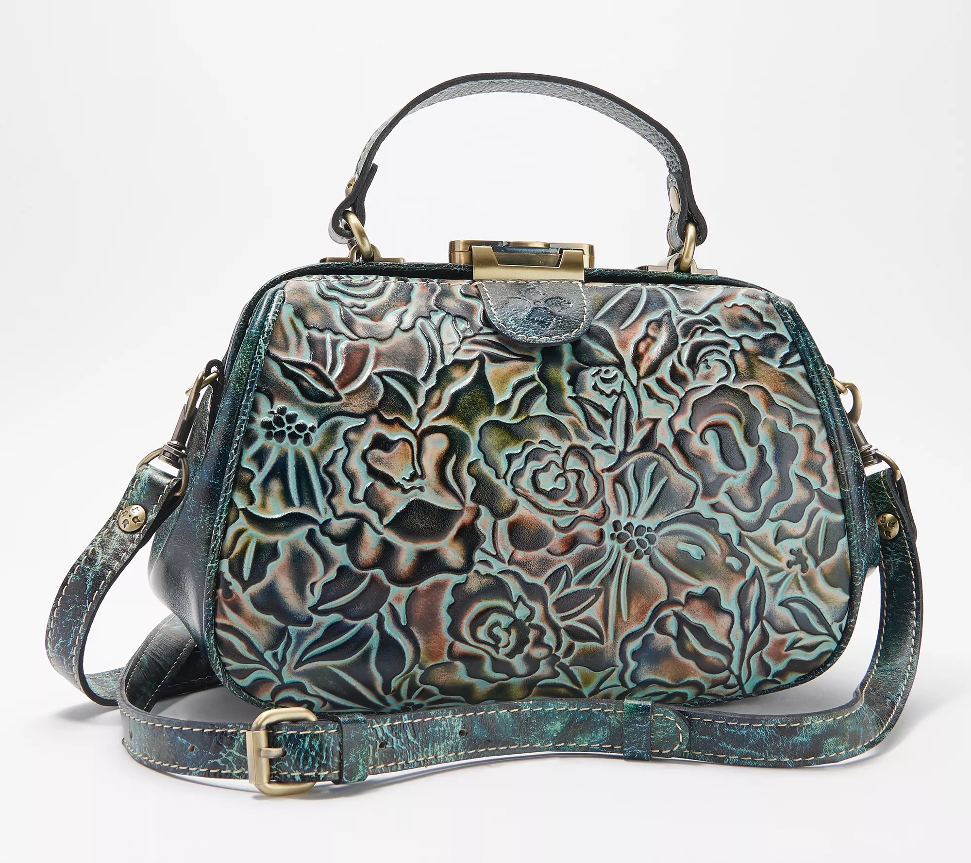 Patricia Nash Gracchi Frame Leather Satchel