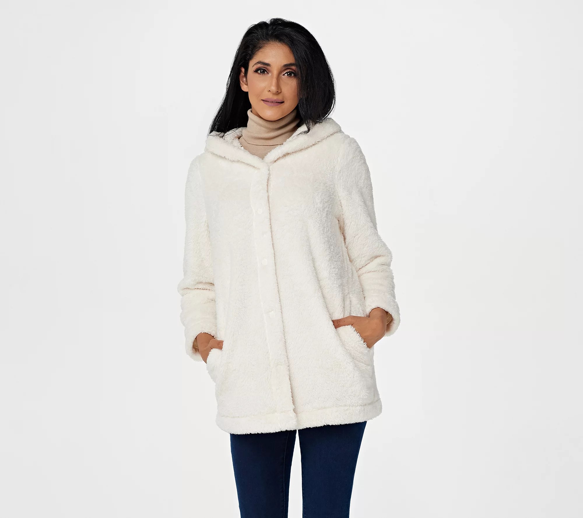 Denim & Co. Active Sherpa Long Sleeve Jacket