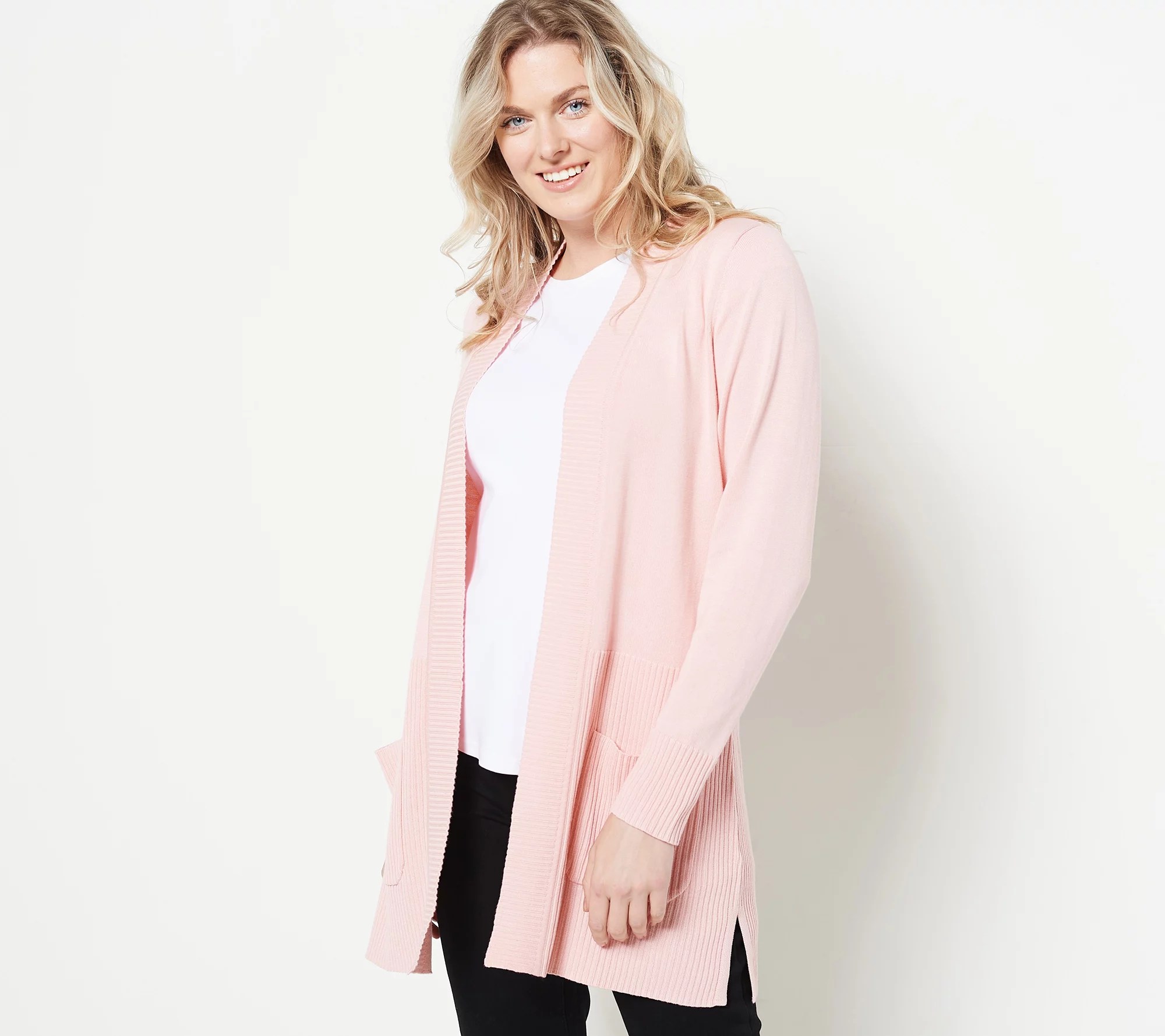 Isaac Mizrahi Live! Open Front Cardigan Sweater