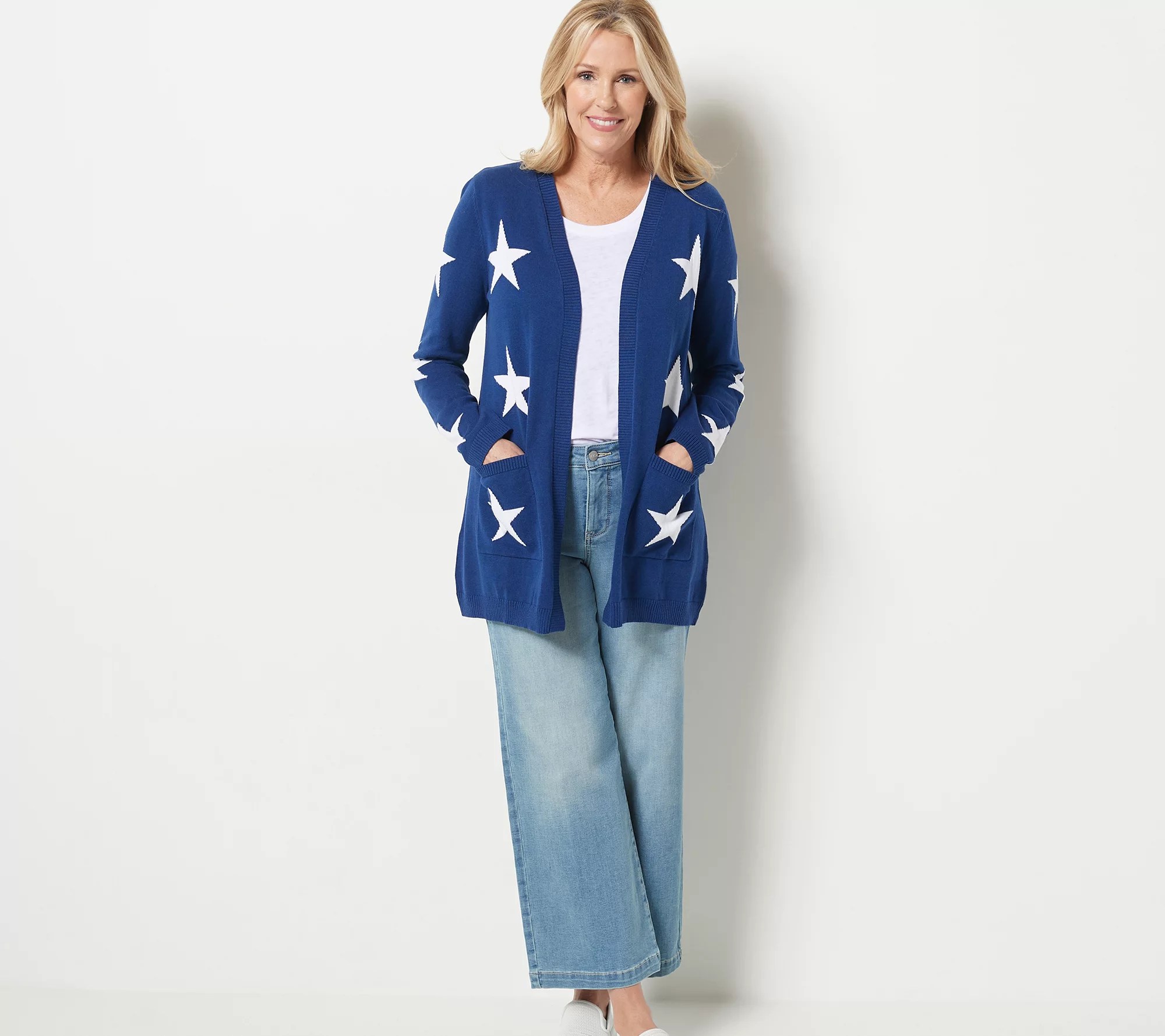 Belle by Kim Gravel Open Front Cardigan Sweater