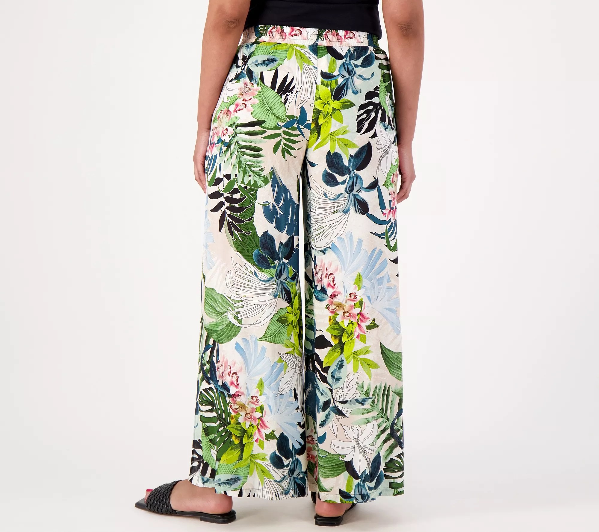 Jantzen Wide Leg Printed PullOn Woven CoverUp Pants