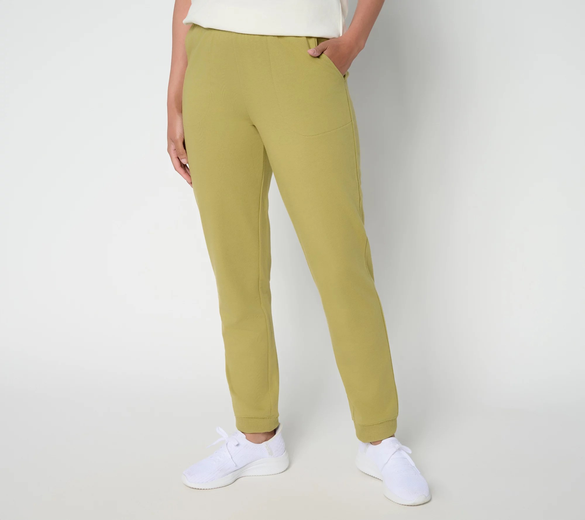 Denim & Co. Active Petite PullOn Knit Jogger Pants