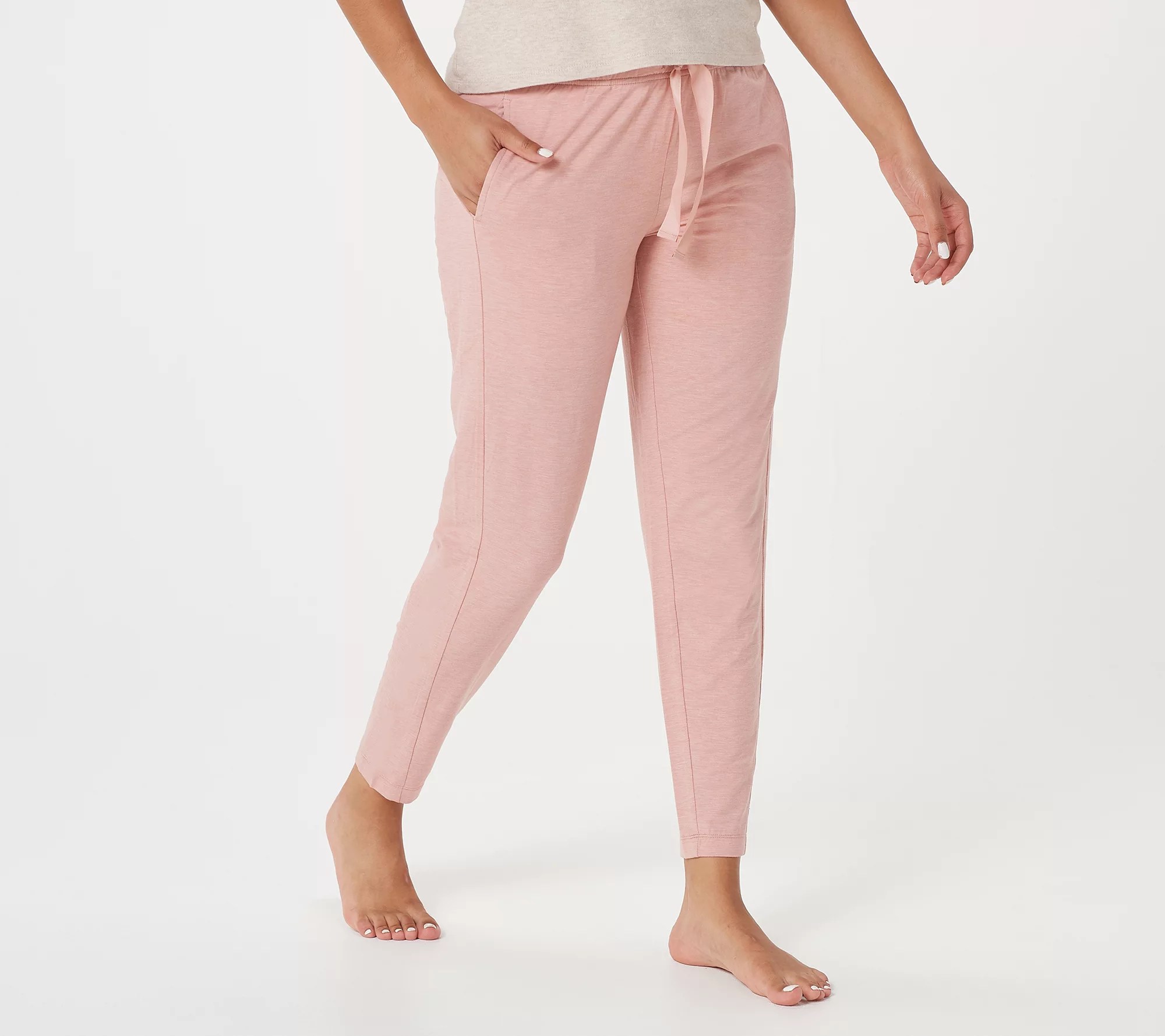AnyBody Petite SeaWool Jersey Lounge Pant with Tie Waist