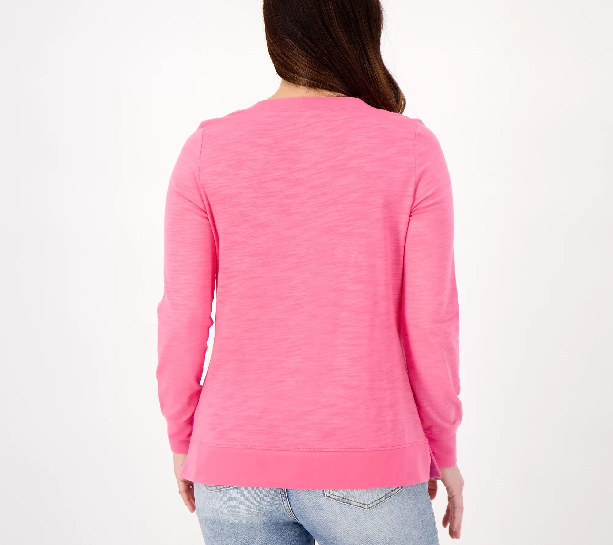 Belle by Kim Gravel Slub Knit One Pocket Top - QVC.com