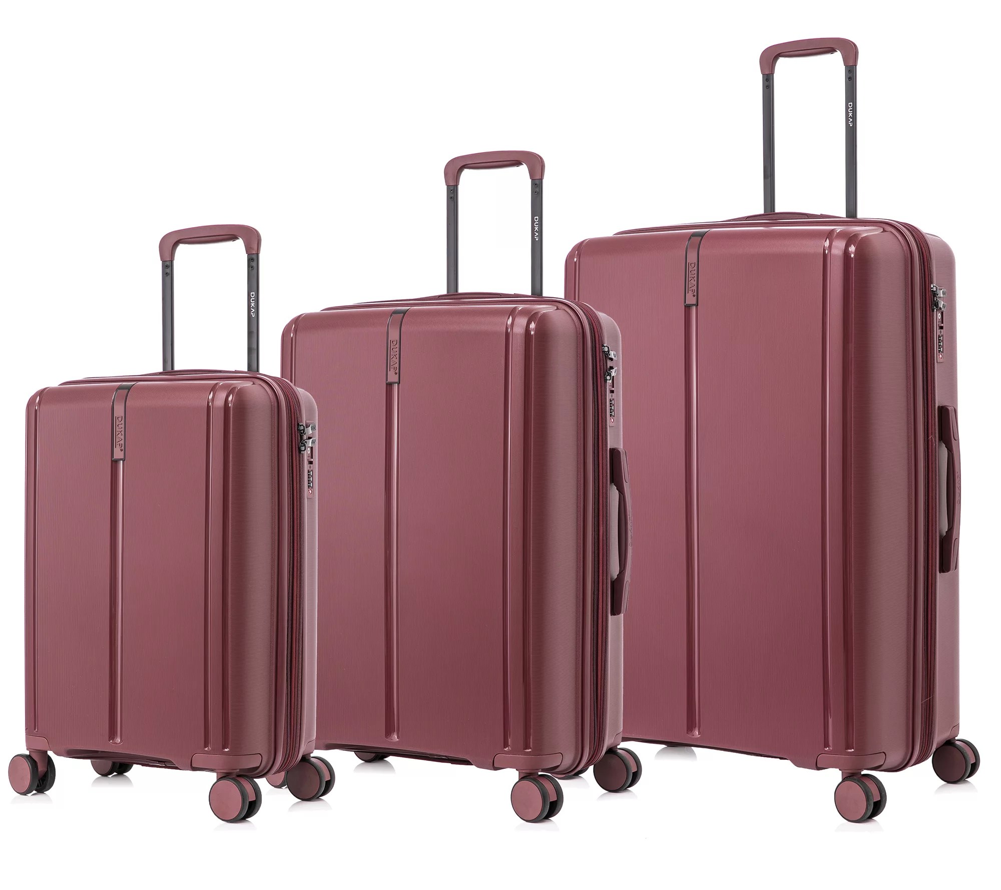 DUKAP Airley Lightweight Hardside Spinner 3Piece Luggage Set