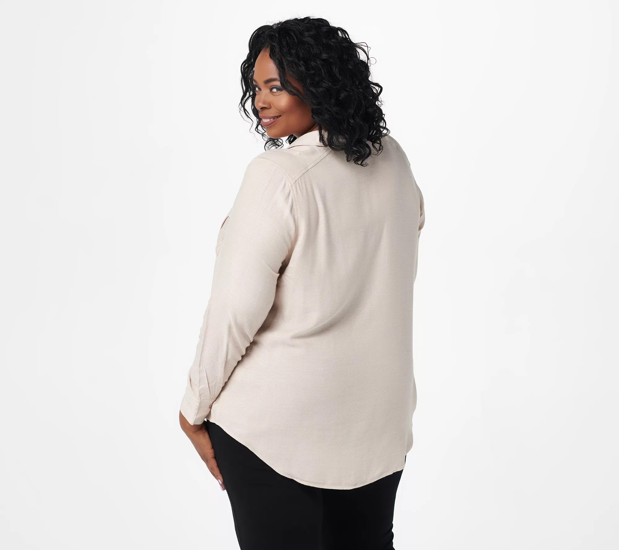 Side Stitch Long Sleeve Heathered Lux Utility Shirt