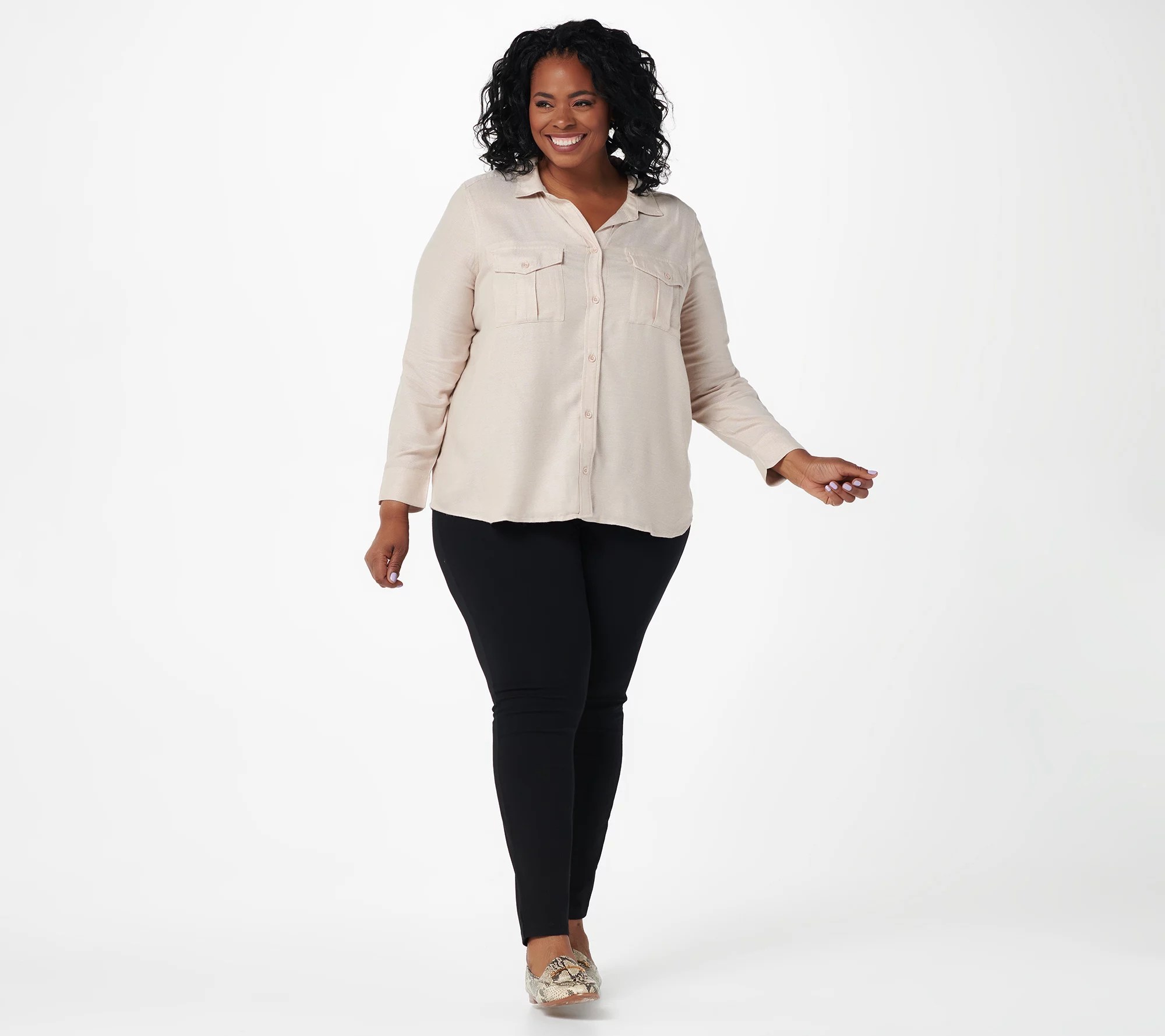 Side Stitch Long Sleeve Heathered Lux Utility Shirt