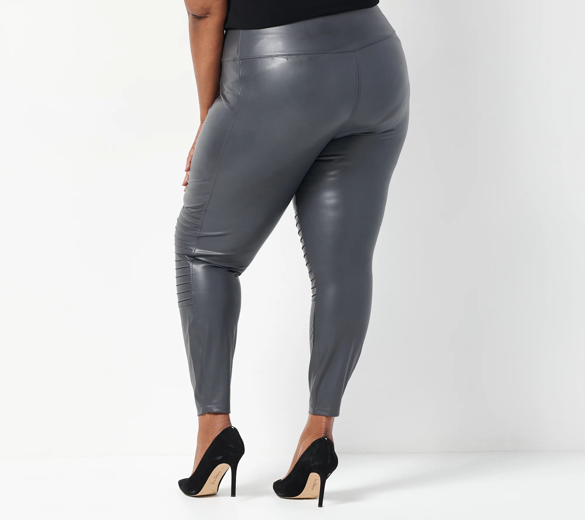 "As Is" All Worthy Hunter McGrady Tall Faux Leather Legging