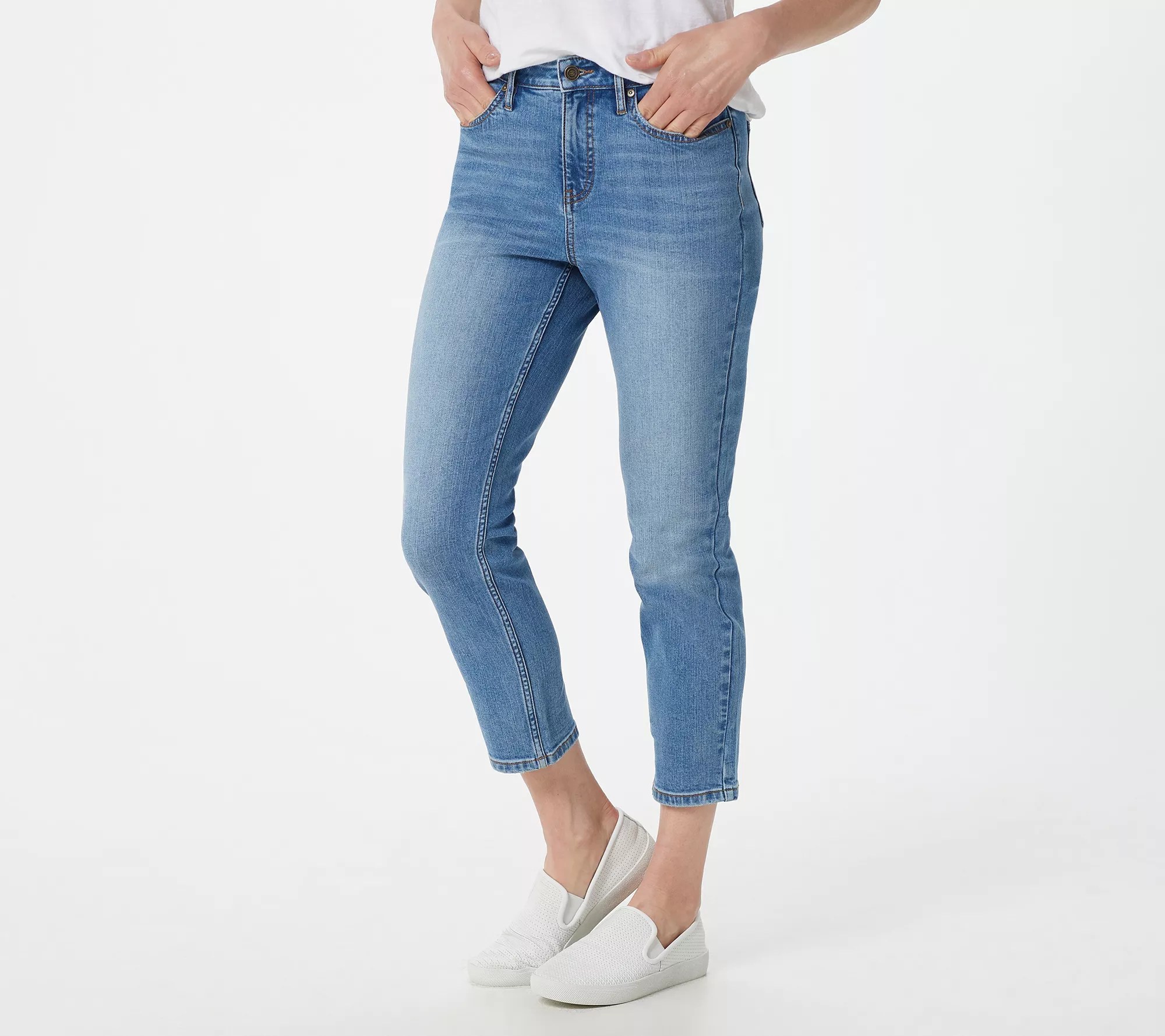 Candace Cameron Bure Regular Cropped Straight Leg Jeans