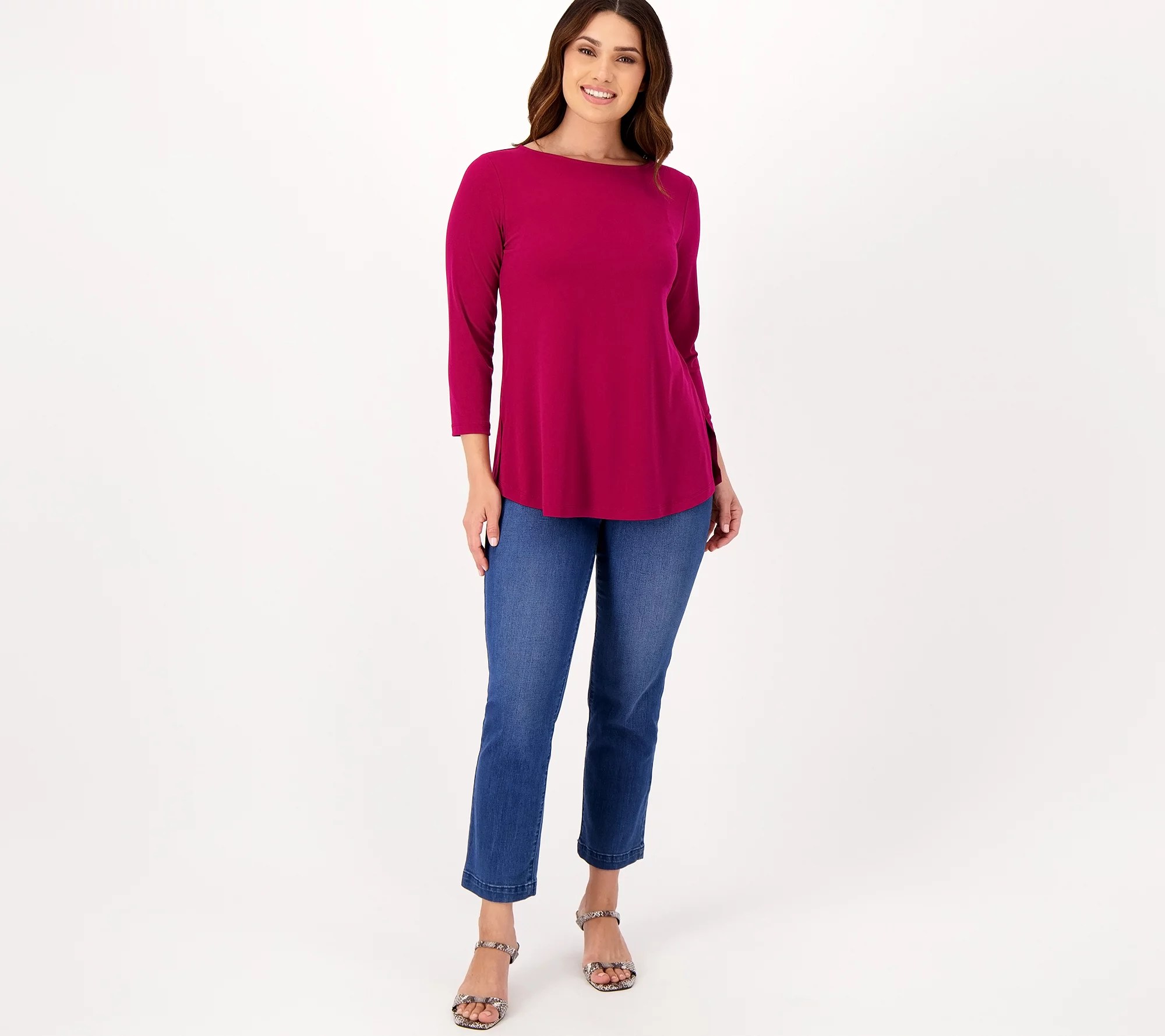 Susan Graver Modern Essentials Liquid Knit ALine Top