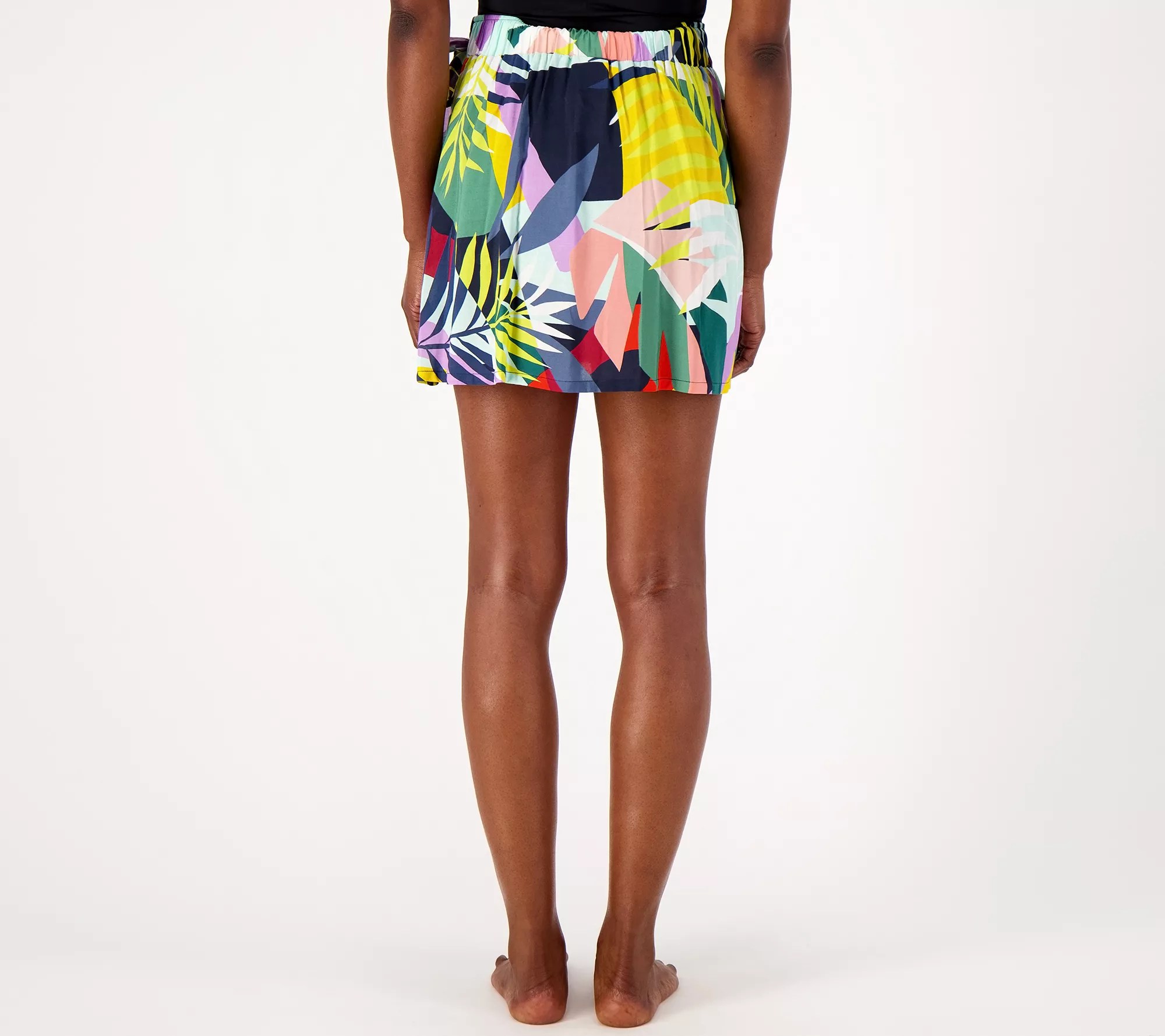 "As Is" Jantzen Woven PullOn Faux Wrap Cover Up Skirt