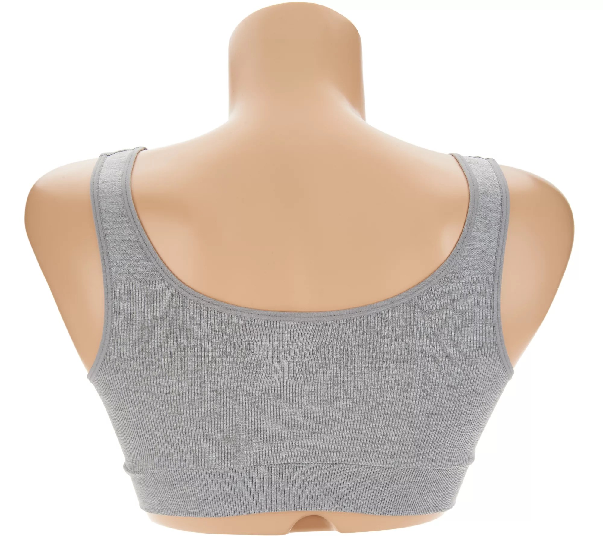 AnyBody Seamless Crossover Bra with Removable Pads Set of 2