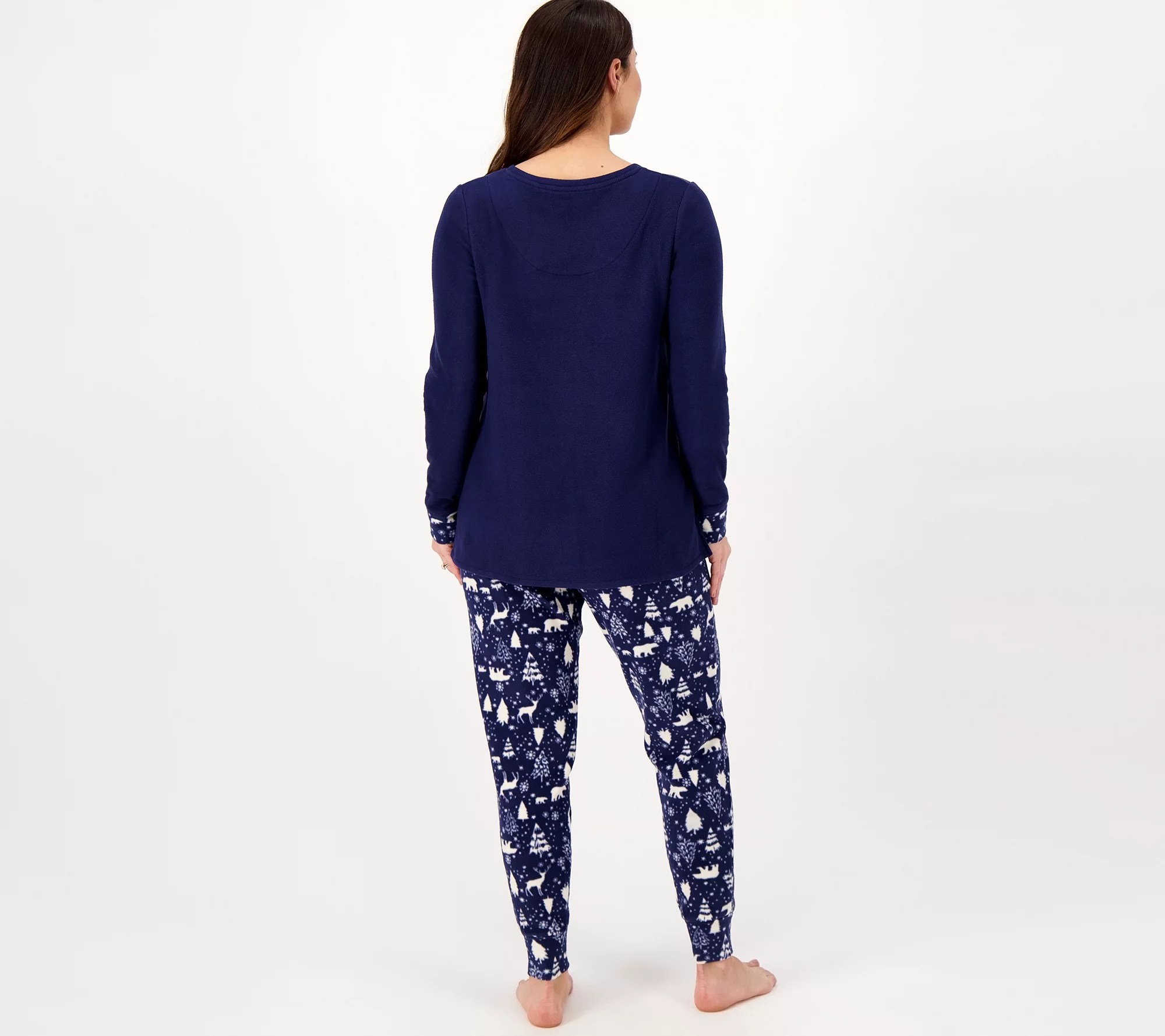 Cuddl Duds Fleecewear with Stretch Tall Jogger Pajama Set