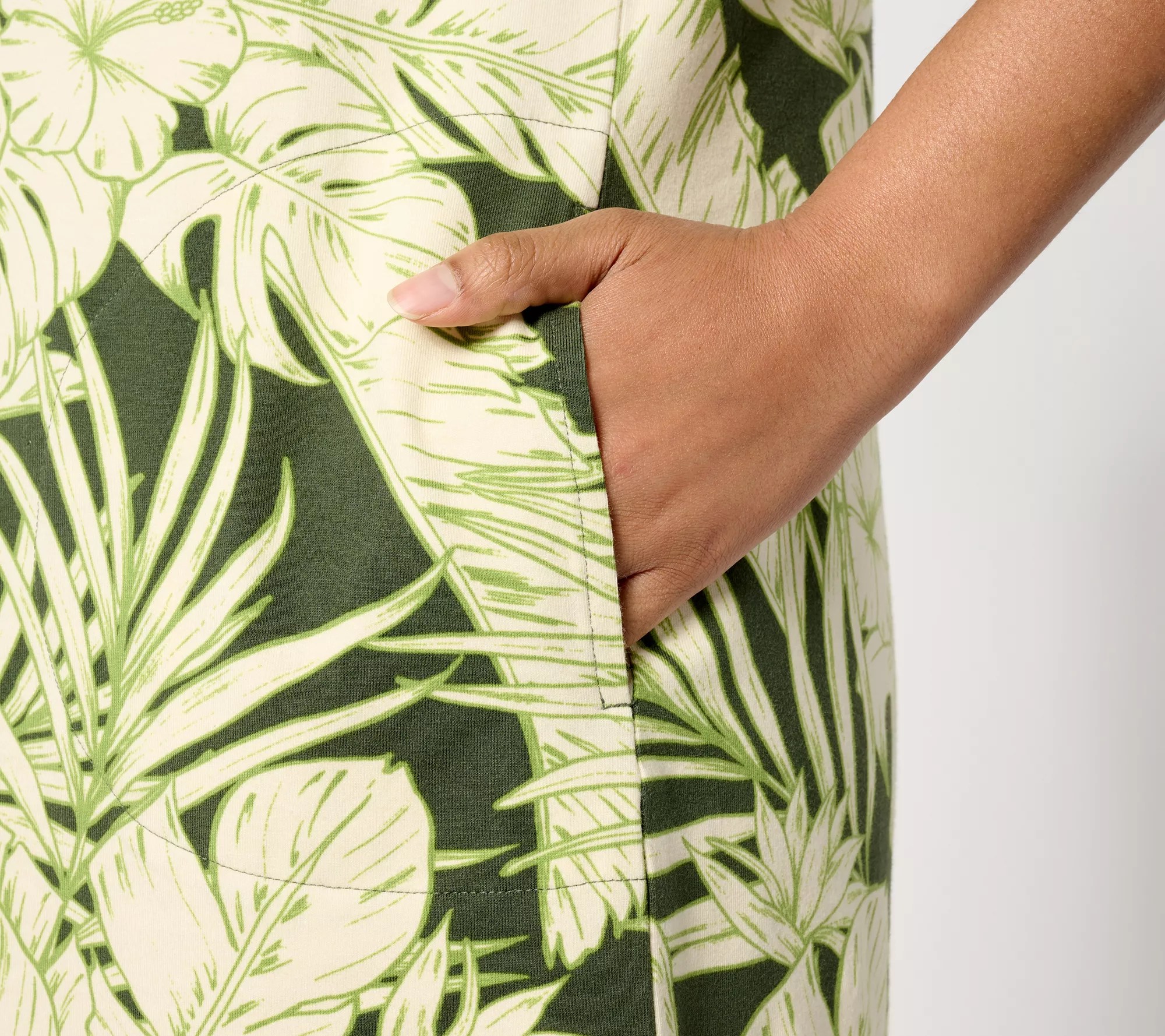 Denim & Co. Favorite Jersey Square Neck Elbow Sleeve Dress