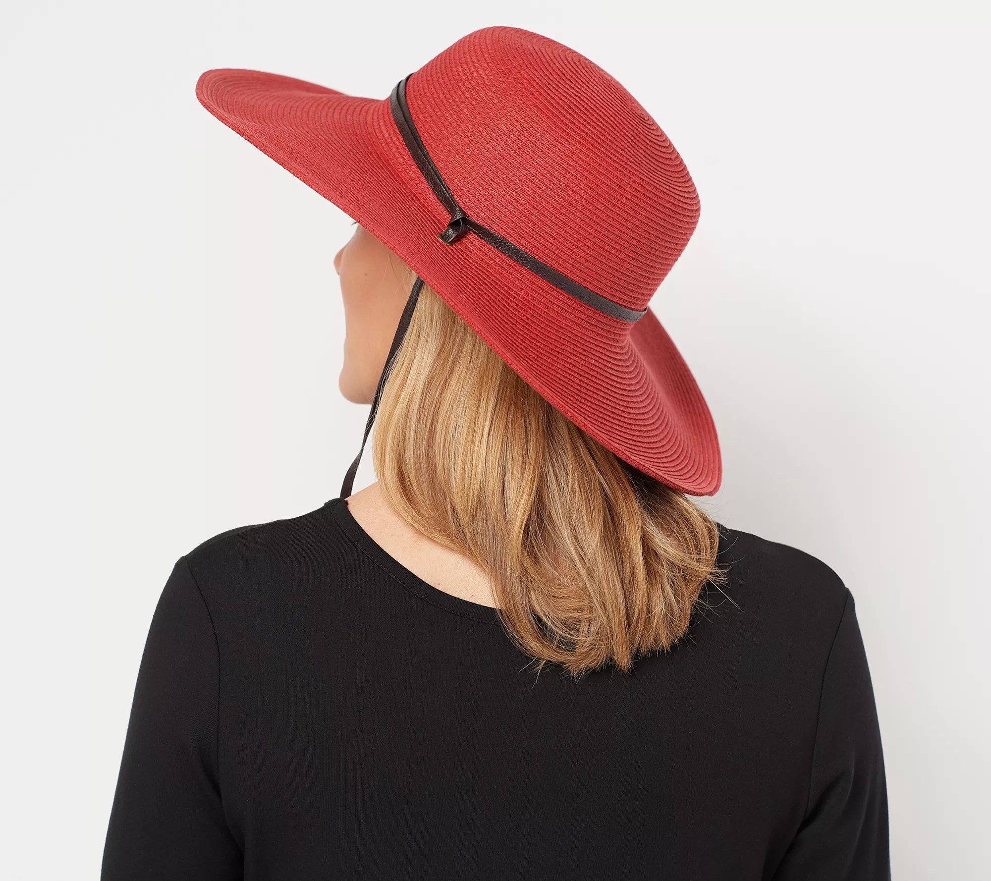 San Diego Hat Co. Paperbraid Sun Hat with Chin Strap & UPF 50
