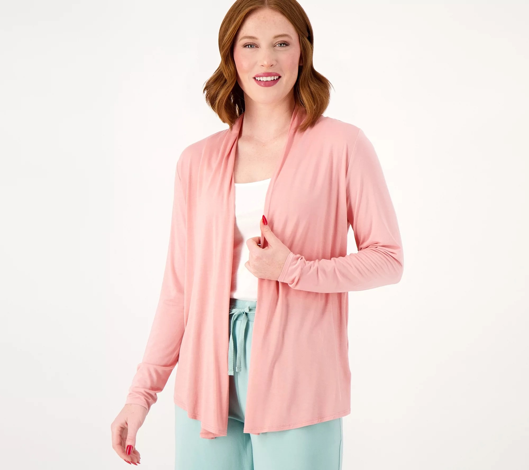 zuda ZRefresh Aloe Infused Open Front Cardigan